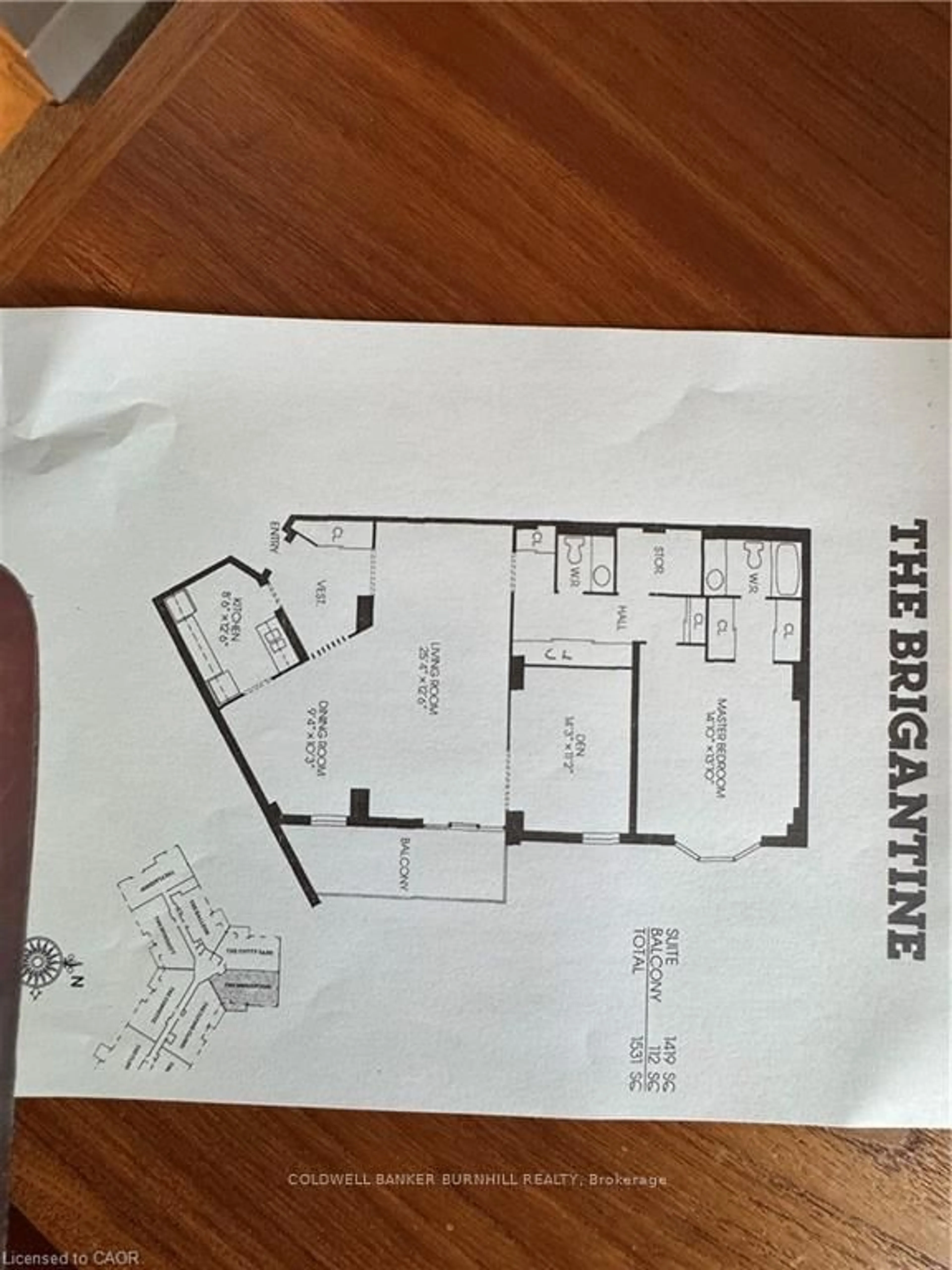 Floor plan for 5250 Lakeshore Rd #1708, Burlington Ontario L7L 5L2