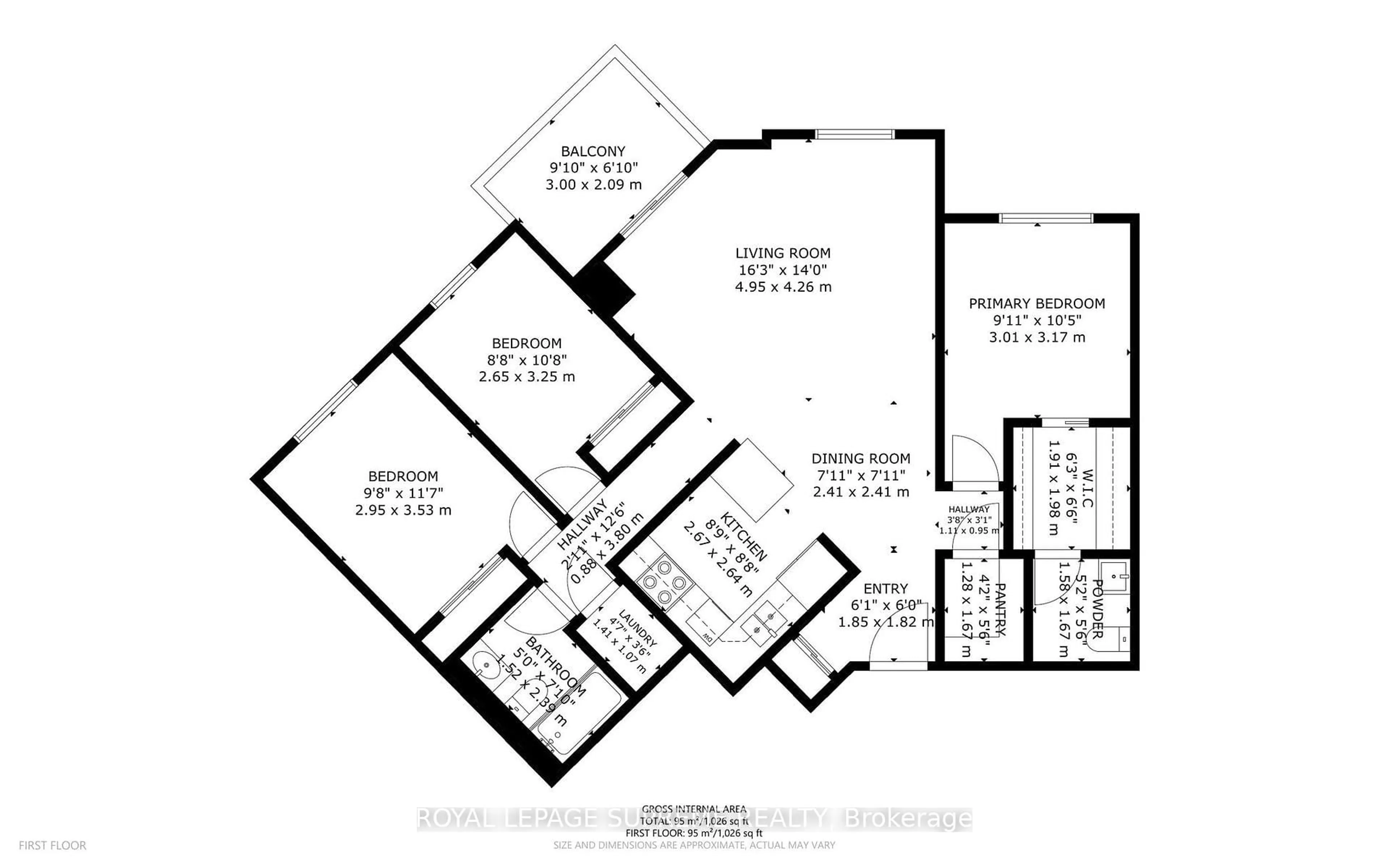 Floor plan for 3559 Eglinton Ave #409, Toronto Ontario M6M 5C6