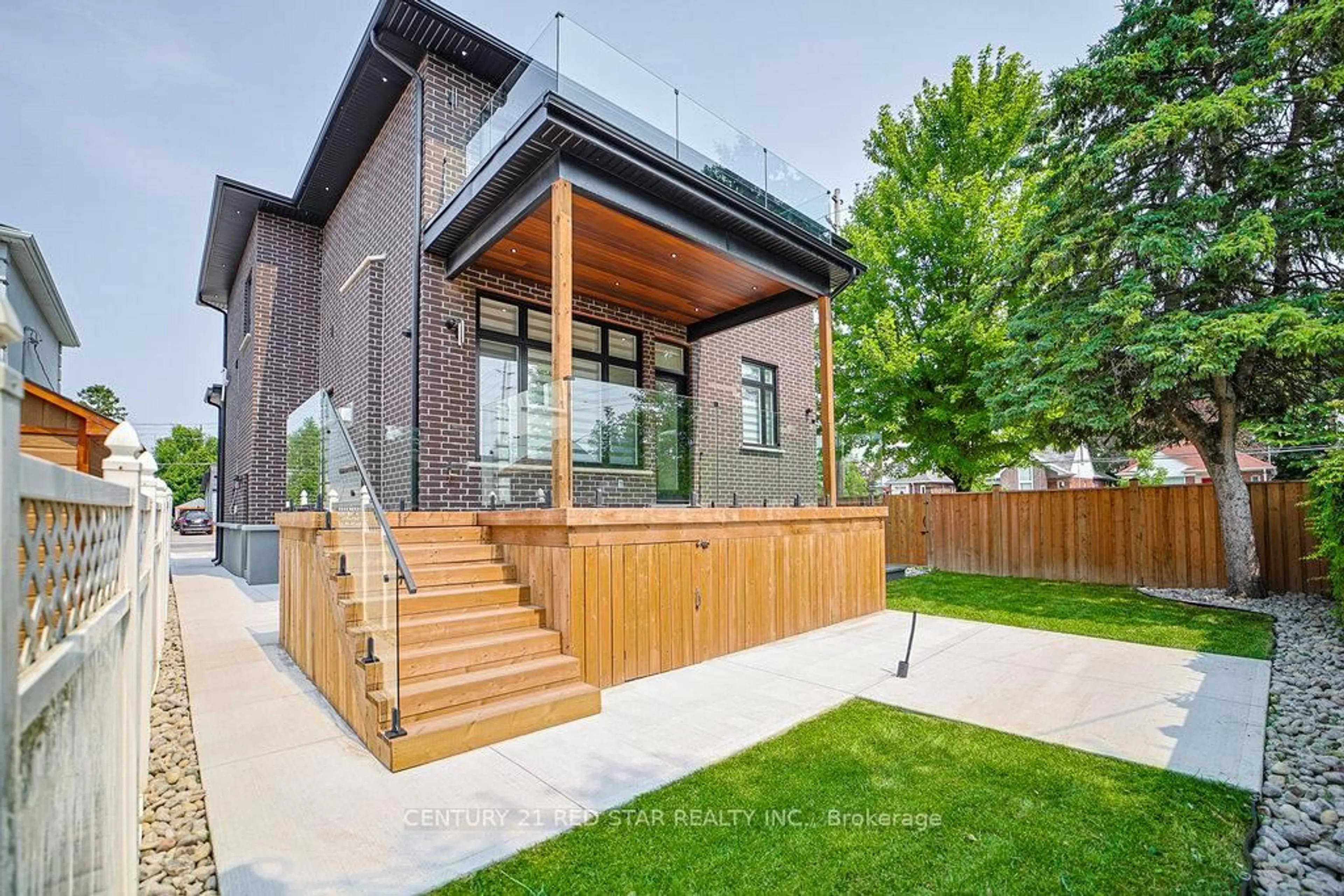 Home with brick exterior material, street for 1 Frankwood Rd, Toronto Ontario M8Z 1Y8