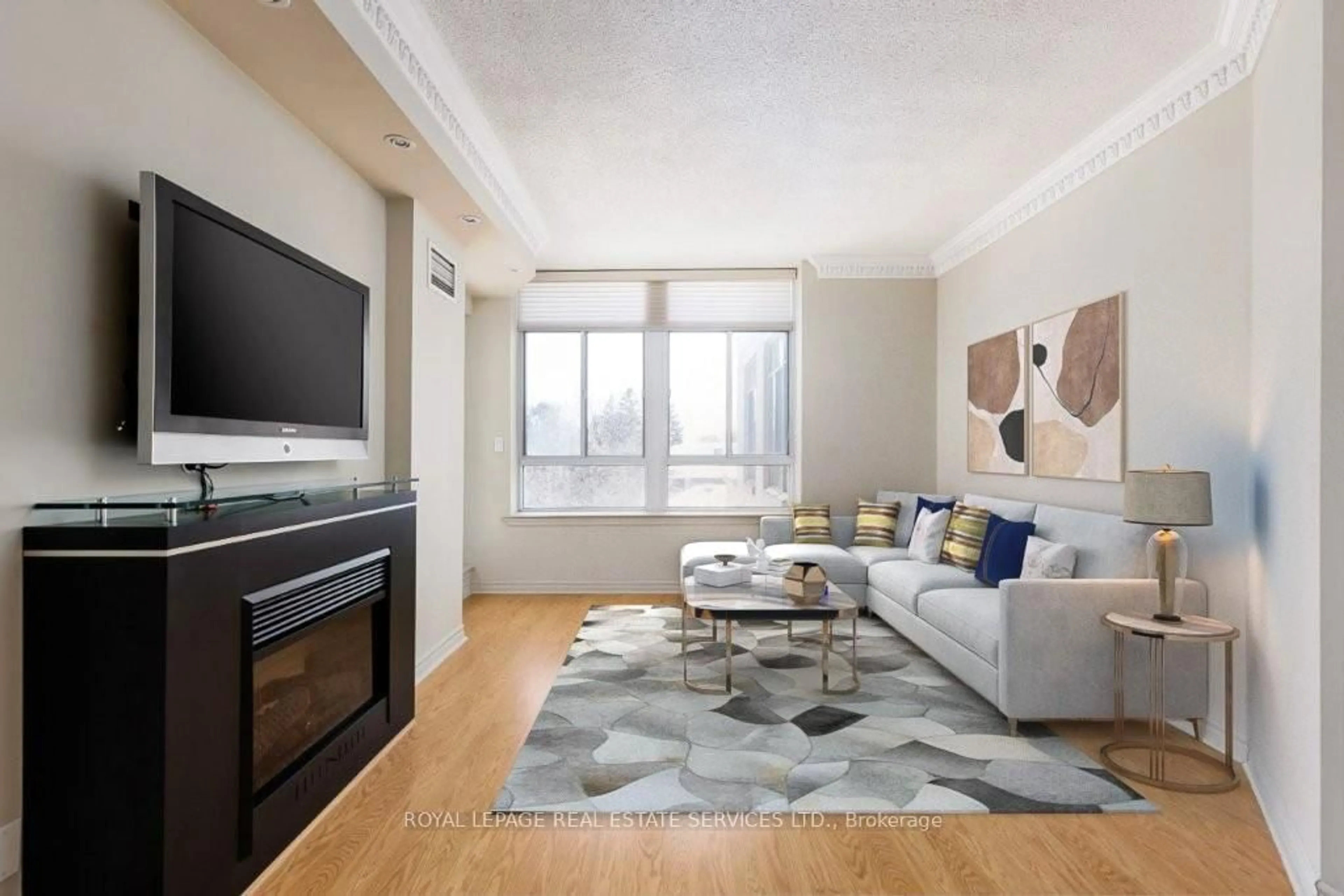 Living room with furniture, unknown for 935 Royal York Rd #305, Toronto Ontario M8Y 4H1