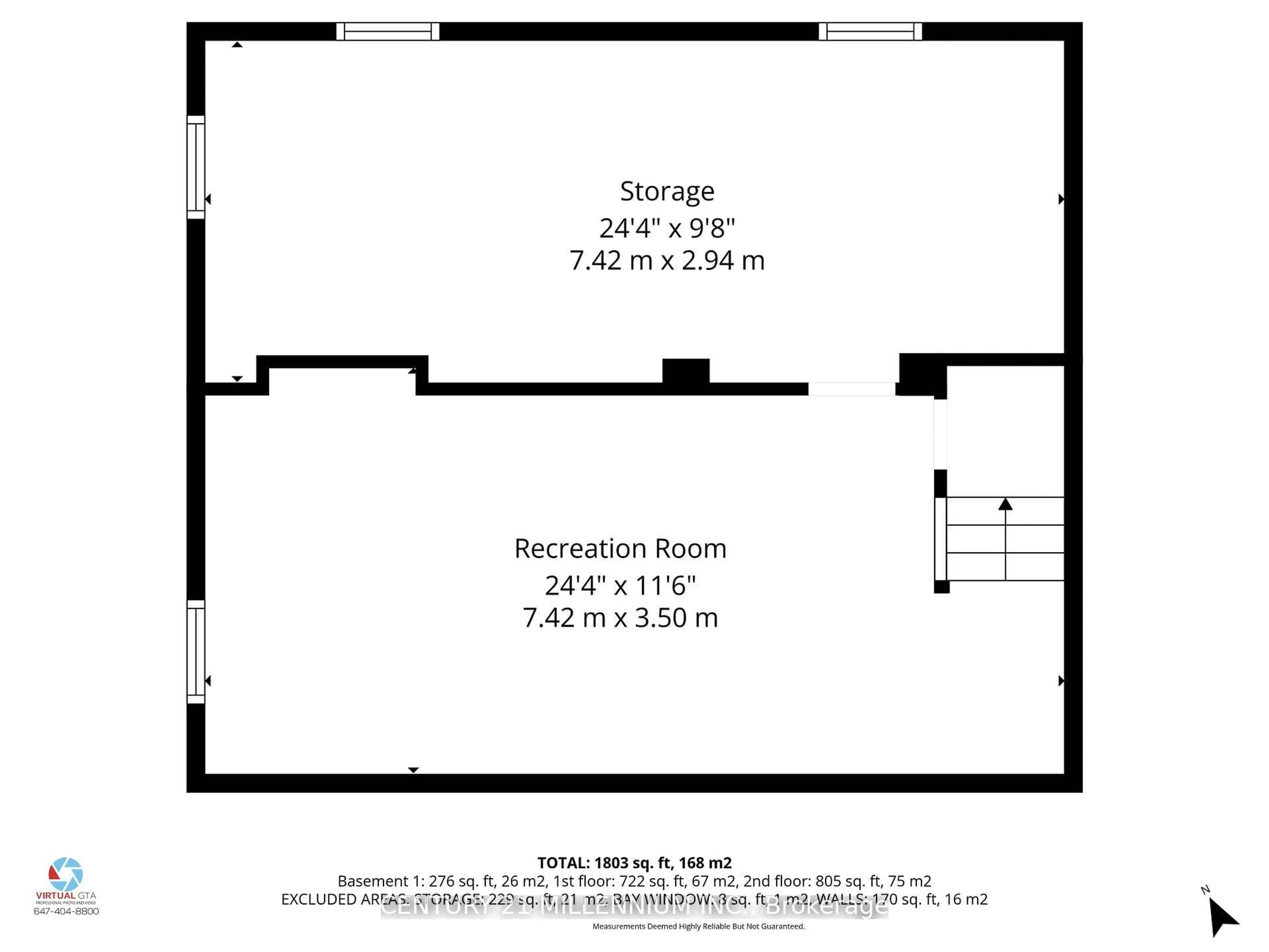 Floor plan for 9 Crestview Ave, Brampton Ontario L6W 2R7