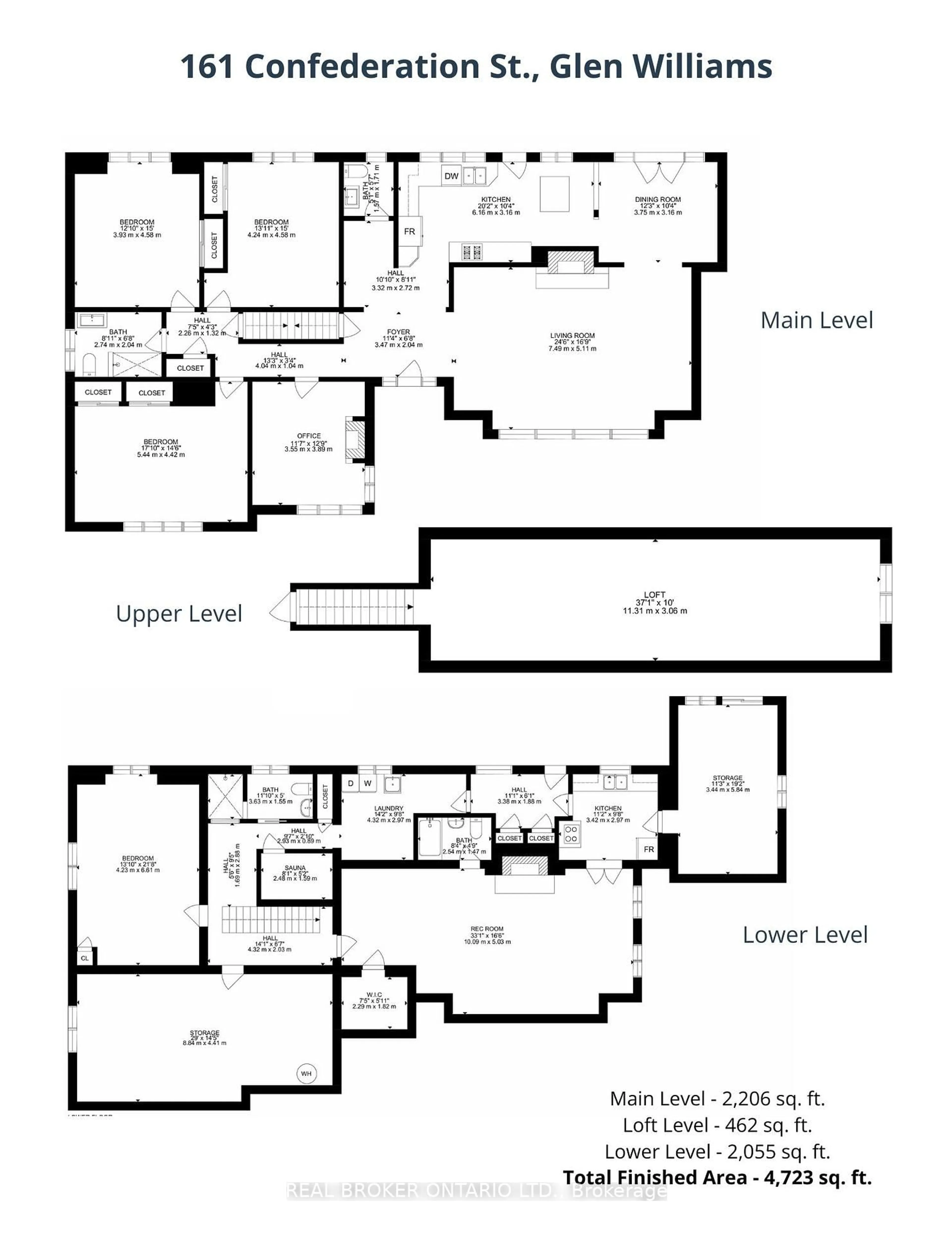 Floor plan for 161 Confederation St, Halton Hills Ontario L7G 4S8