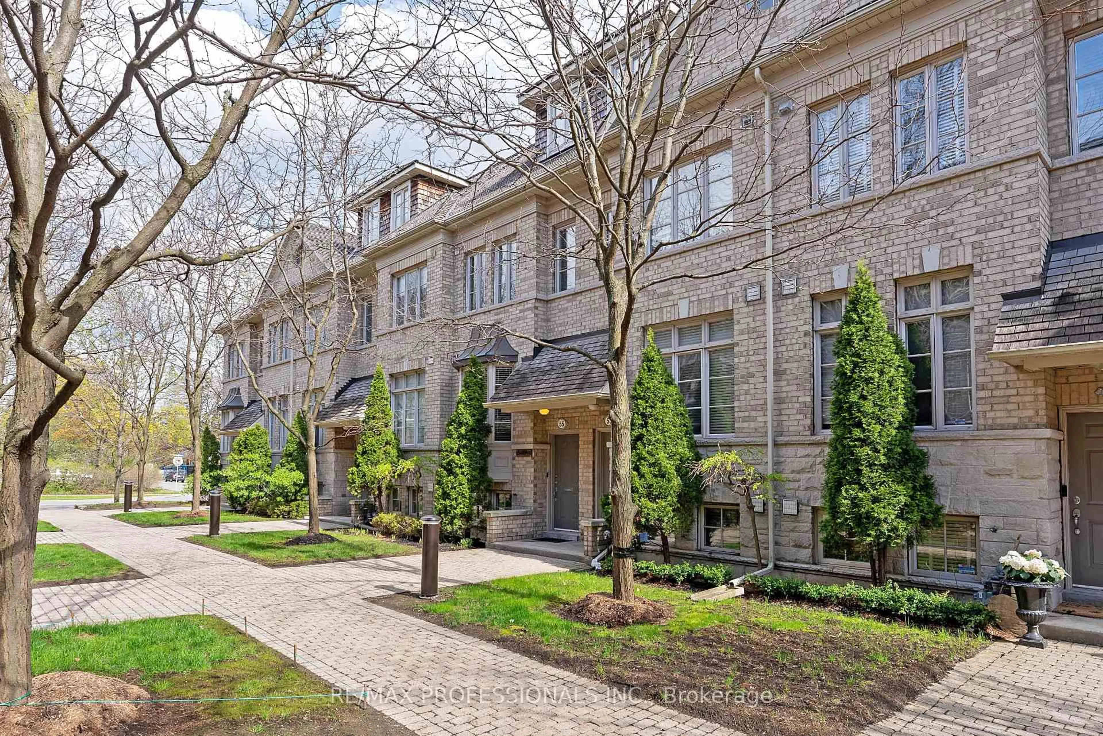 Home with brick exterior material, street for 55 Furrow Lane, Toronto Ontario M8Z 0A2