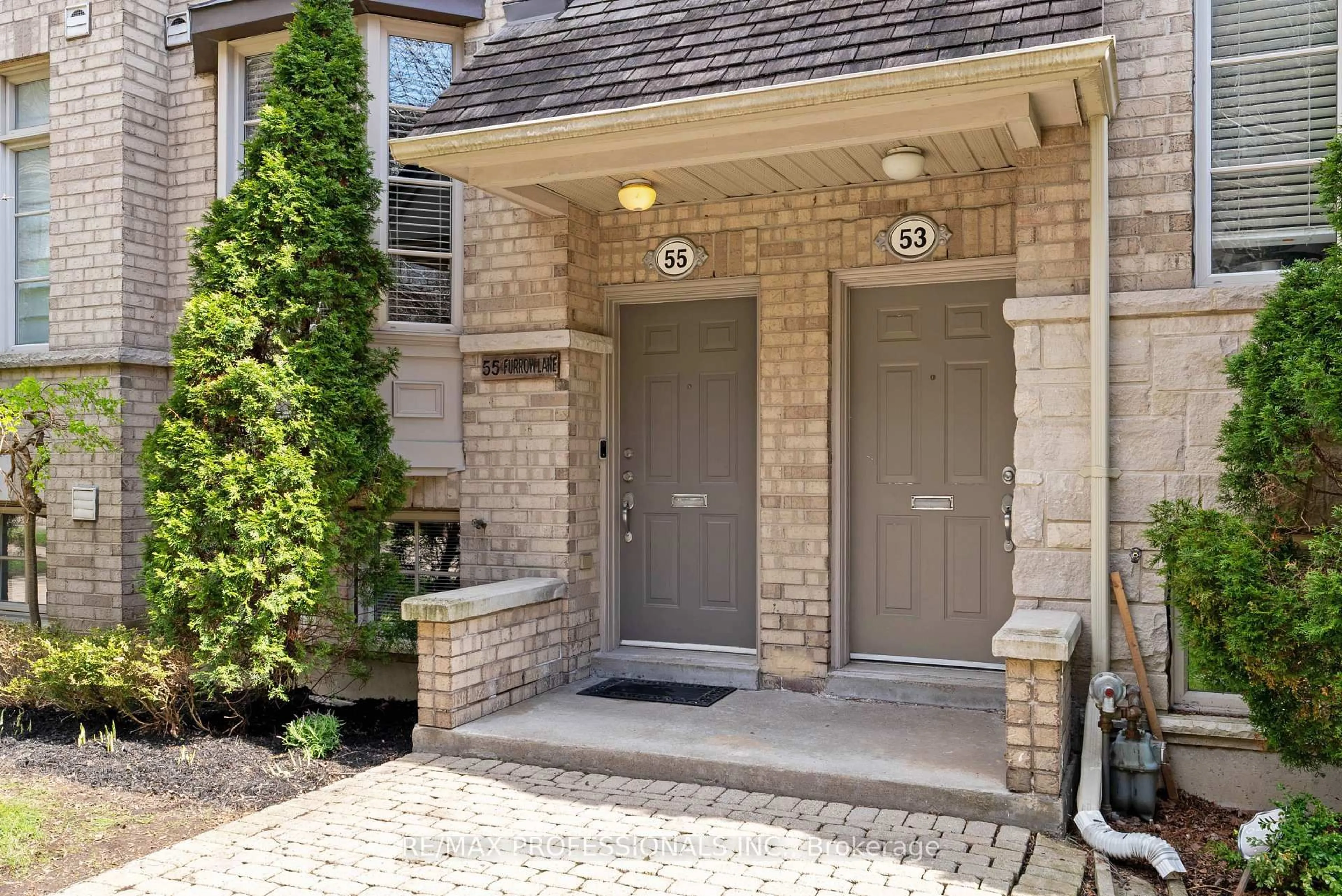 Home with brick exterior material, street for 55 Furrow Lane, Toronto Ontario M8Z 0A2