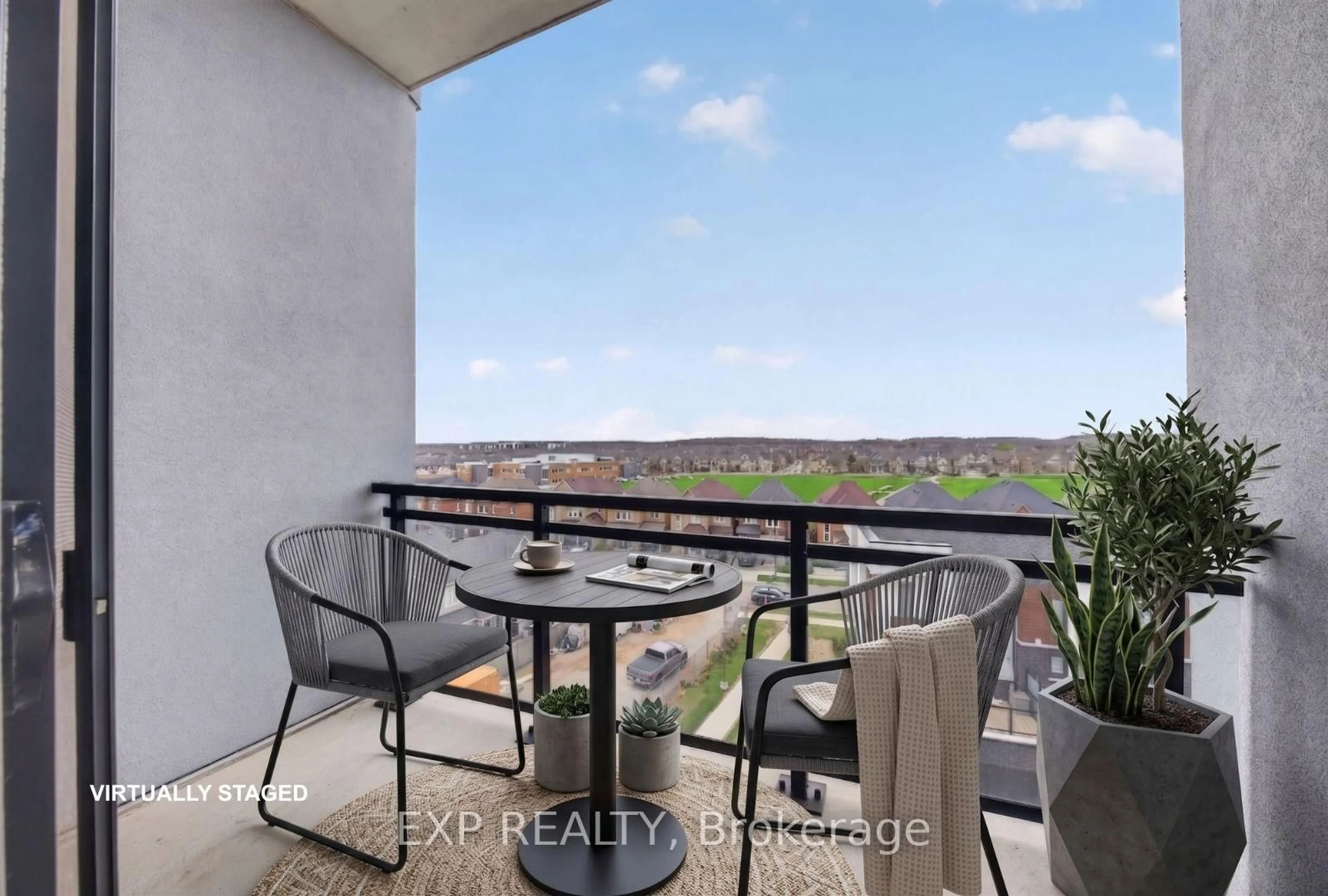 Balcony in the apartment, water/lake/river/ocean view for 95 Dundas St #509, Oakville Ontario L6M 5N4