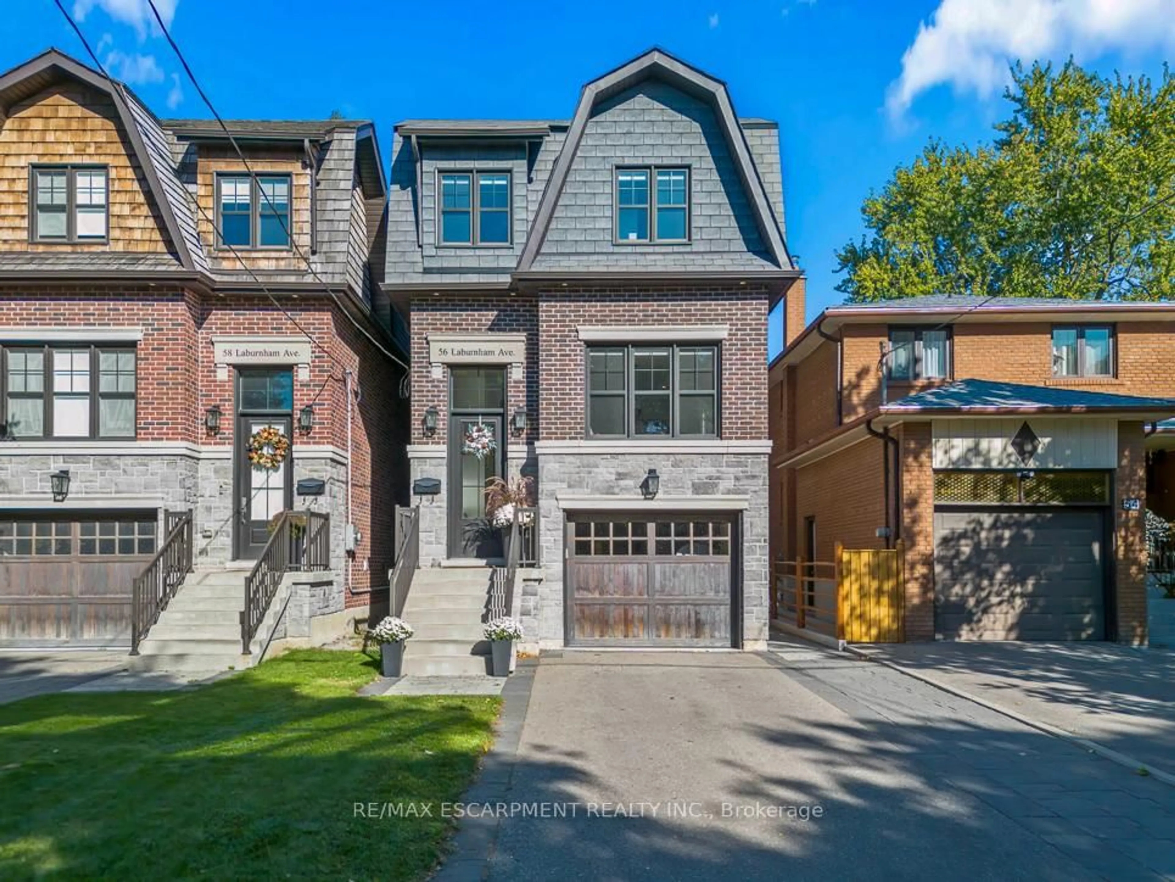 Home with brick exterior material, street for 56 Laburnham Ave, Toronto Ontario M8W 1S7