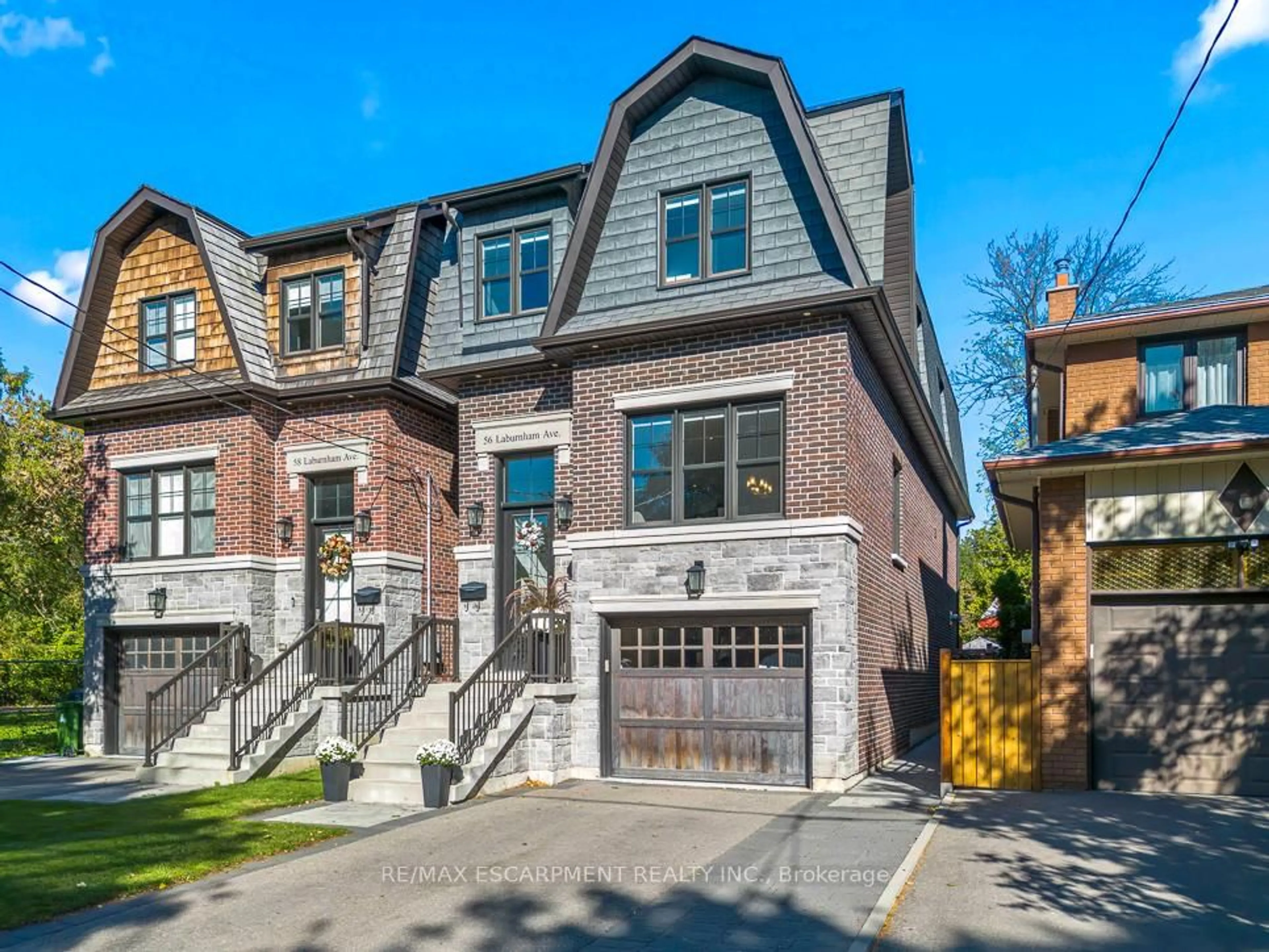 Home with brick exterior material, street for 56 Laburnham Ave, Toronto Ontario M8W 1S7