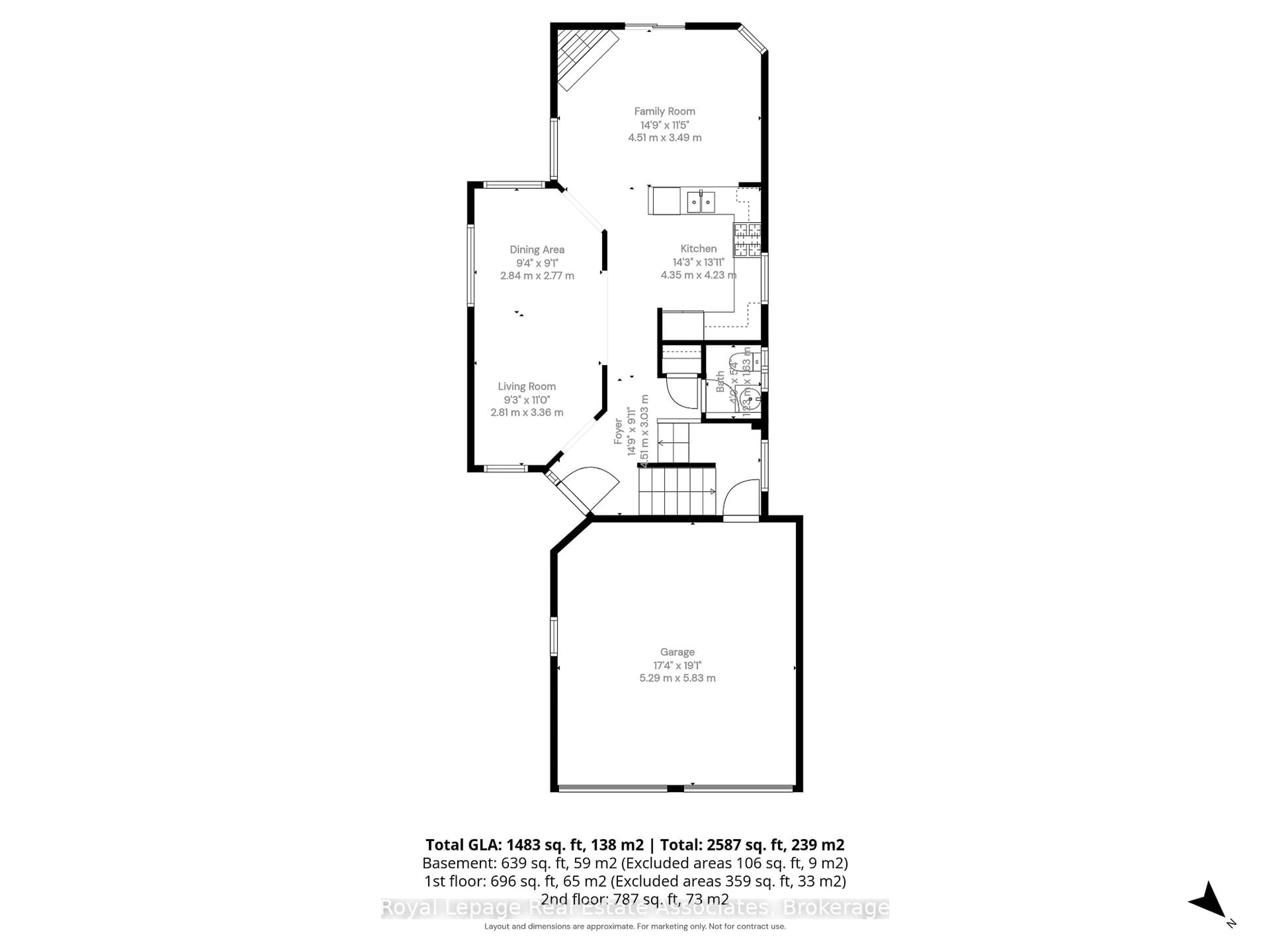 Floor plan for 7321 Sandhurst Dr, Mississauga Ontario L5N 7G8