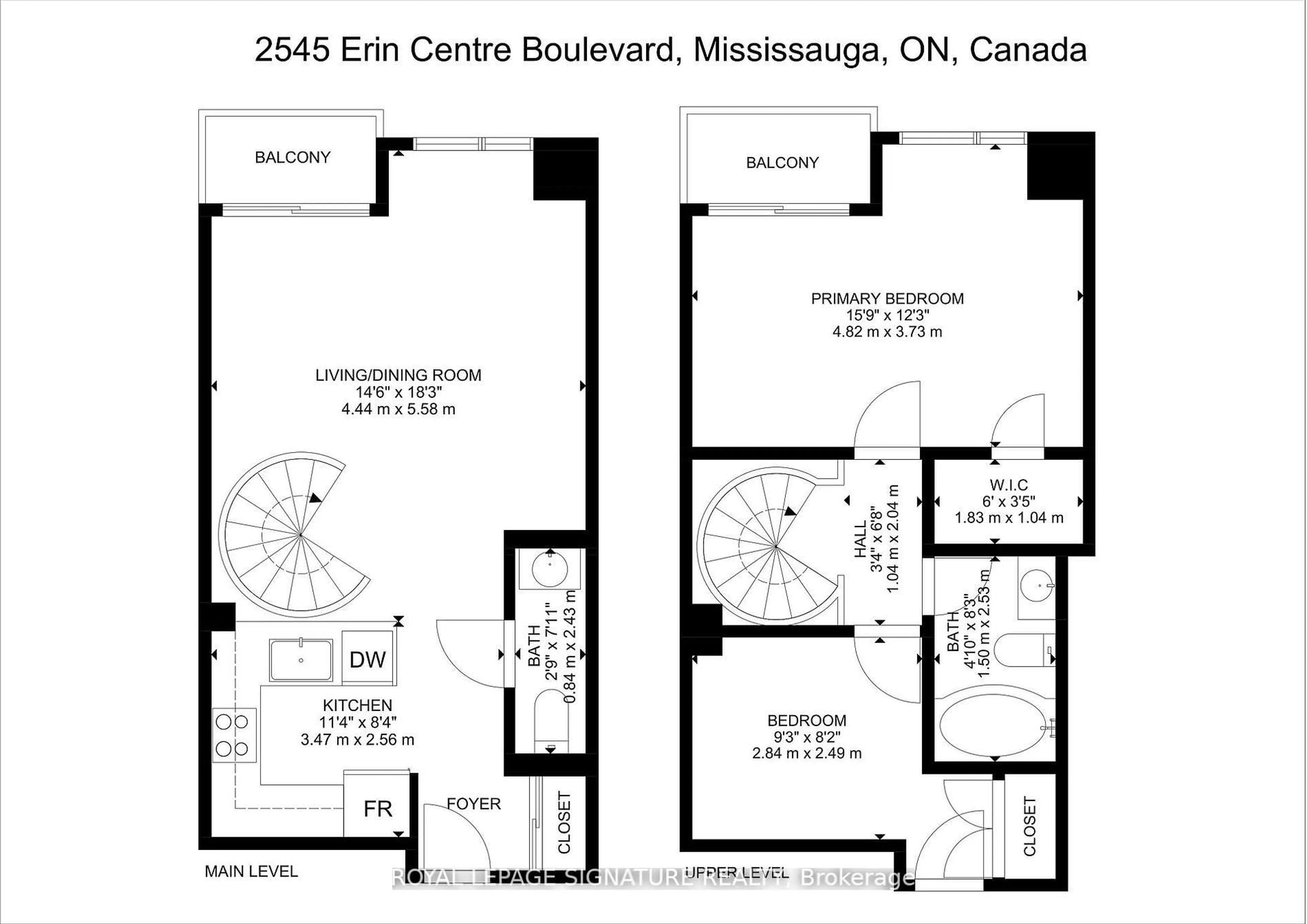 Floor plan for 2545 Erin Centre Blvd #1703, Mississauga Ontario L5M 6Z9