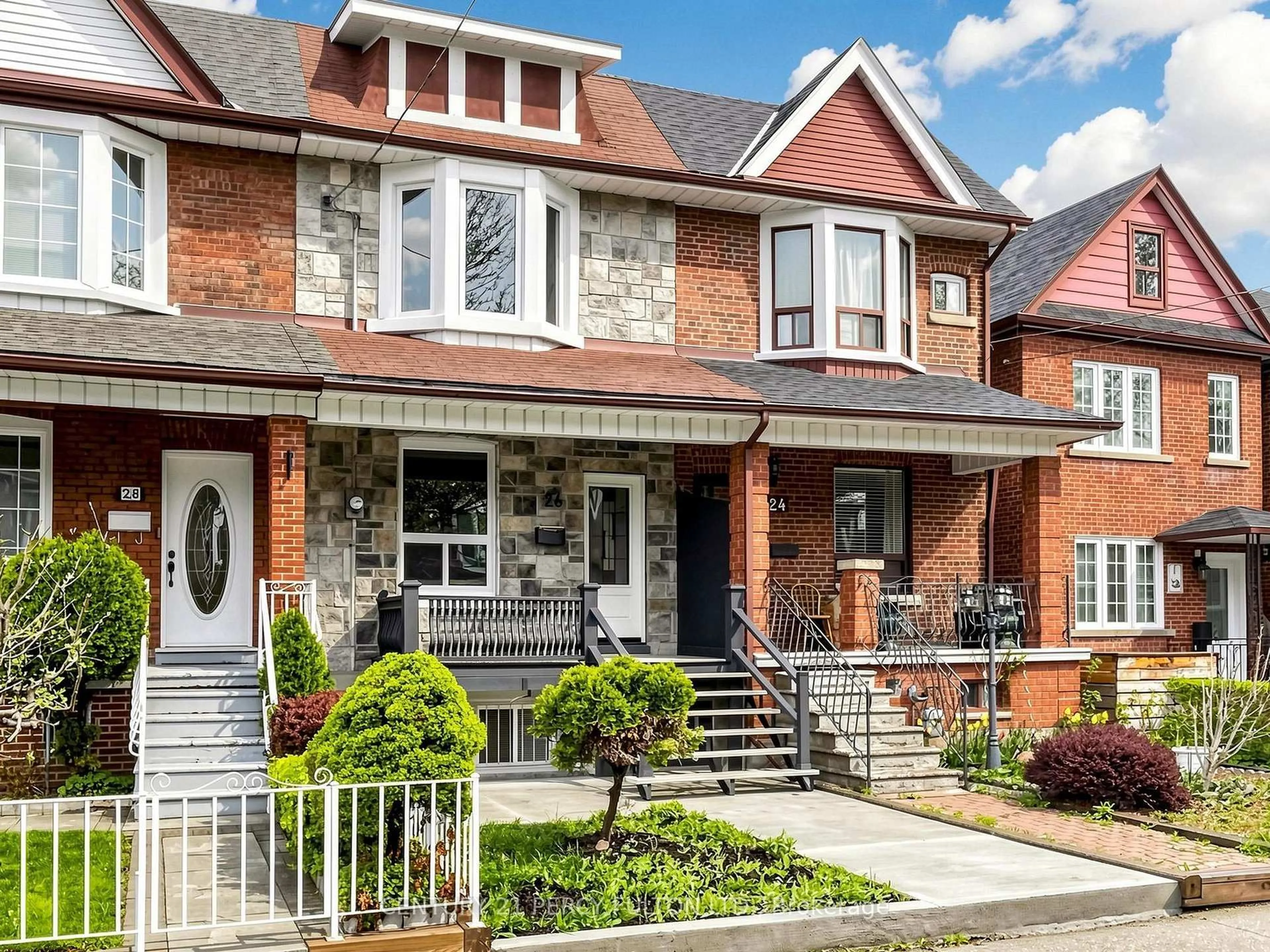 Home with brick exterior material, street for 26 Millicent St, Toronto Ontario M6H 1W4