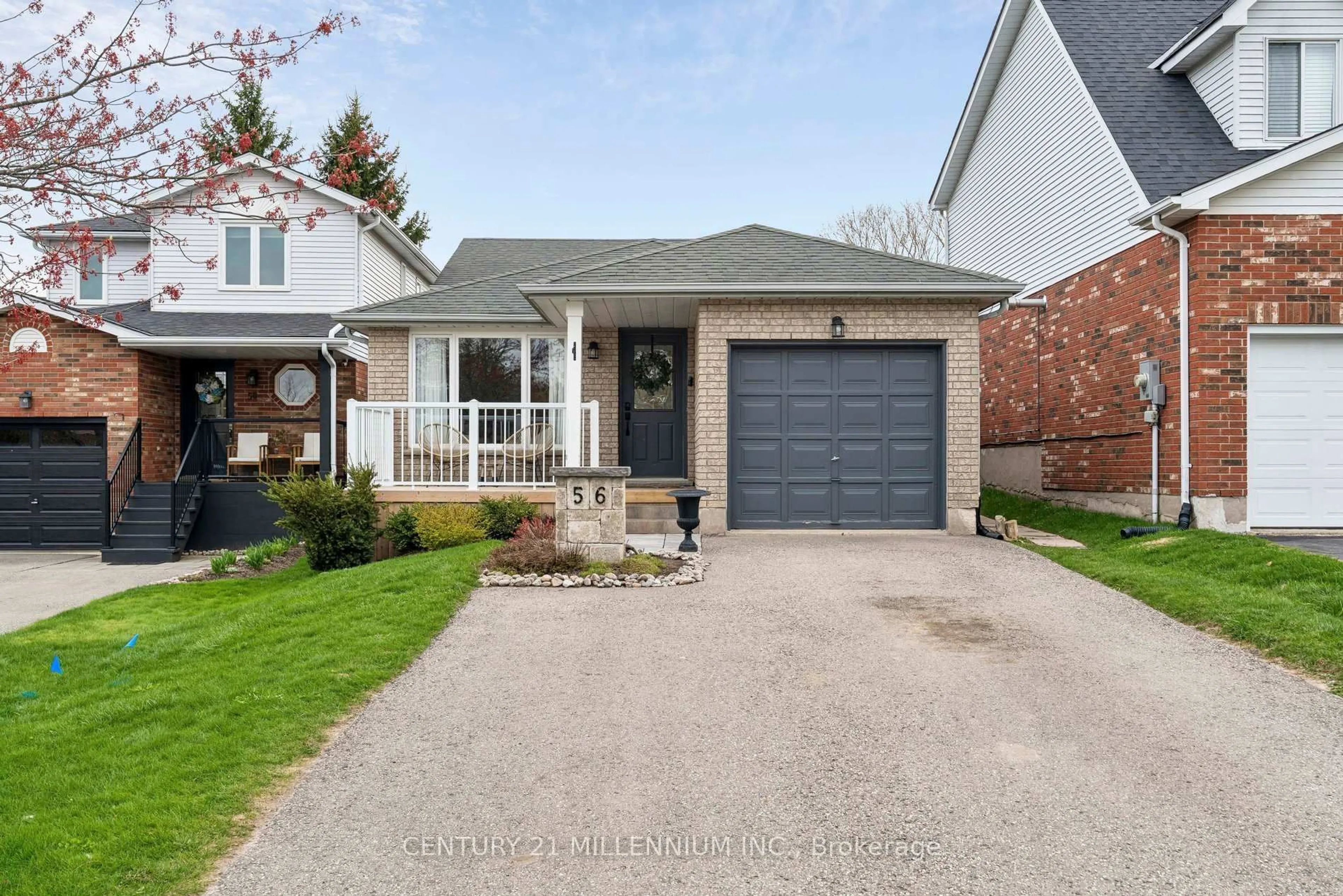 Home with brick exterior material, street for 56 Pheasant Crt, Orangeville Ontario L9W 4J9