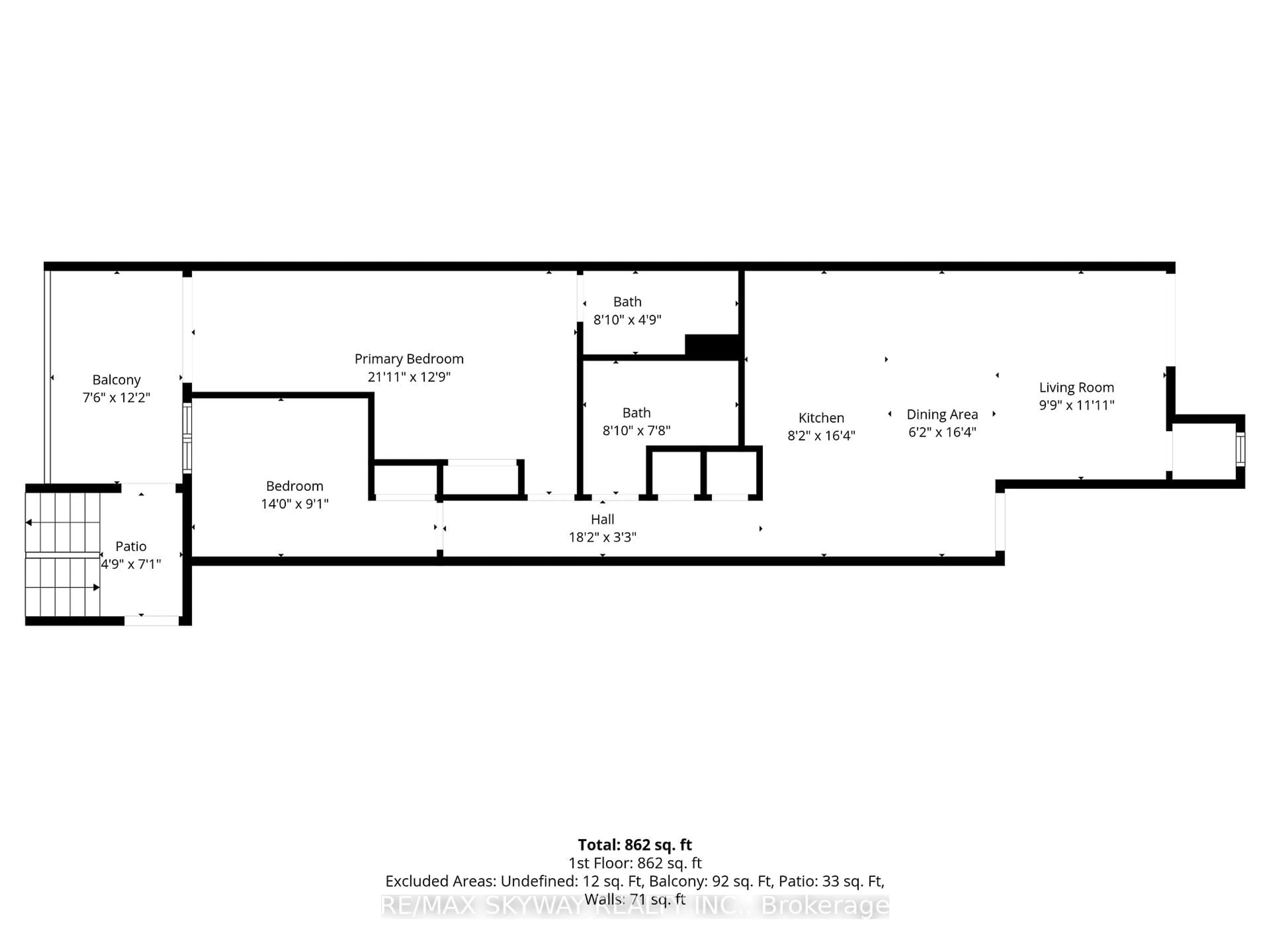 Floor plan for 11 Pine St #15, Toronto Ontario M9N 0A6