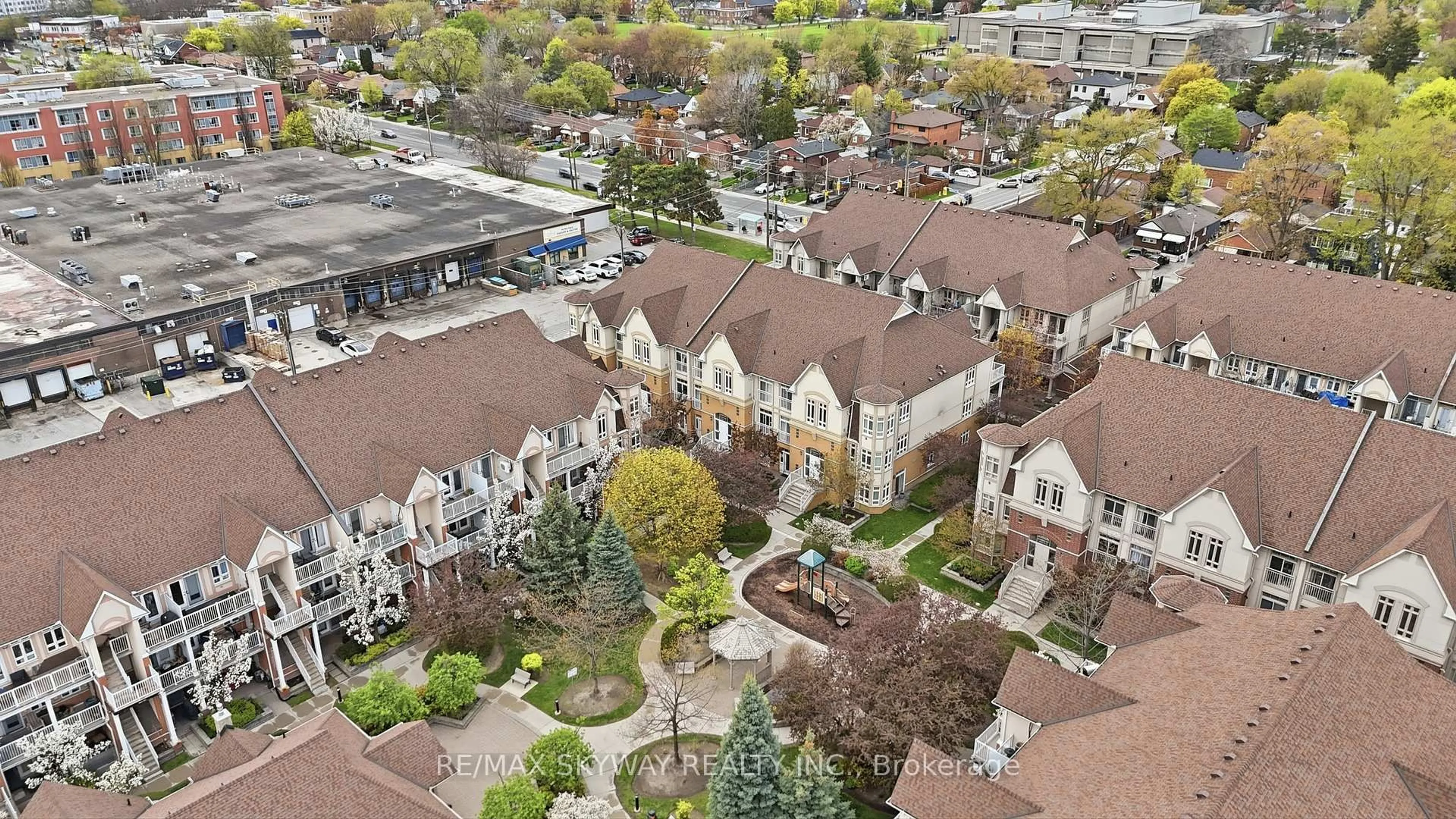 A pic from outside/outdoor area/front of a property/back of a property/a pic from drone, city buildings view from balcony for 11 Pine St #15, Toronto Ontario M9N 0A6