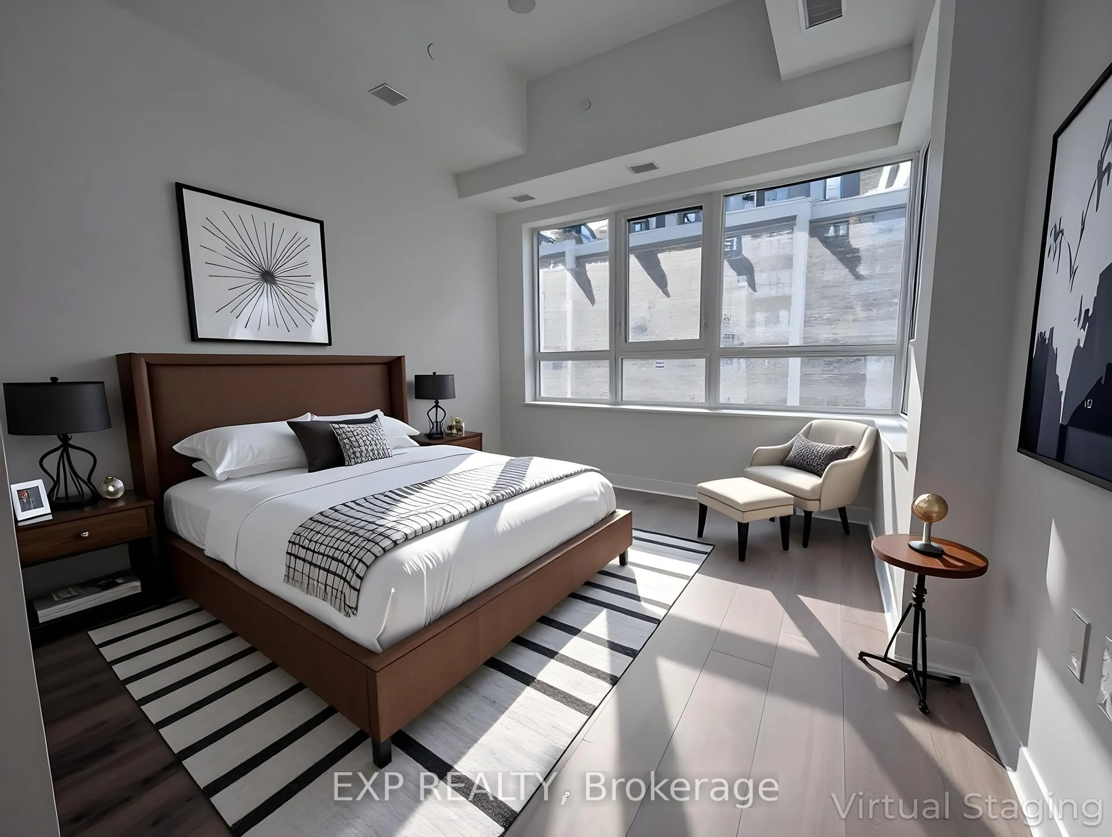 Bedroom with bed, unknown for 395 Dundas St #525, Oakville Ontario L6M 5R8