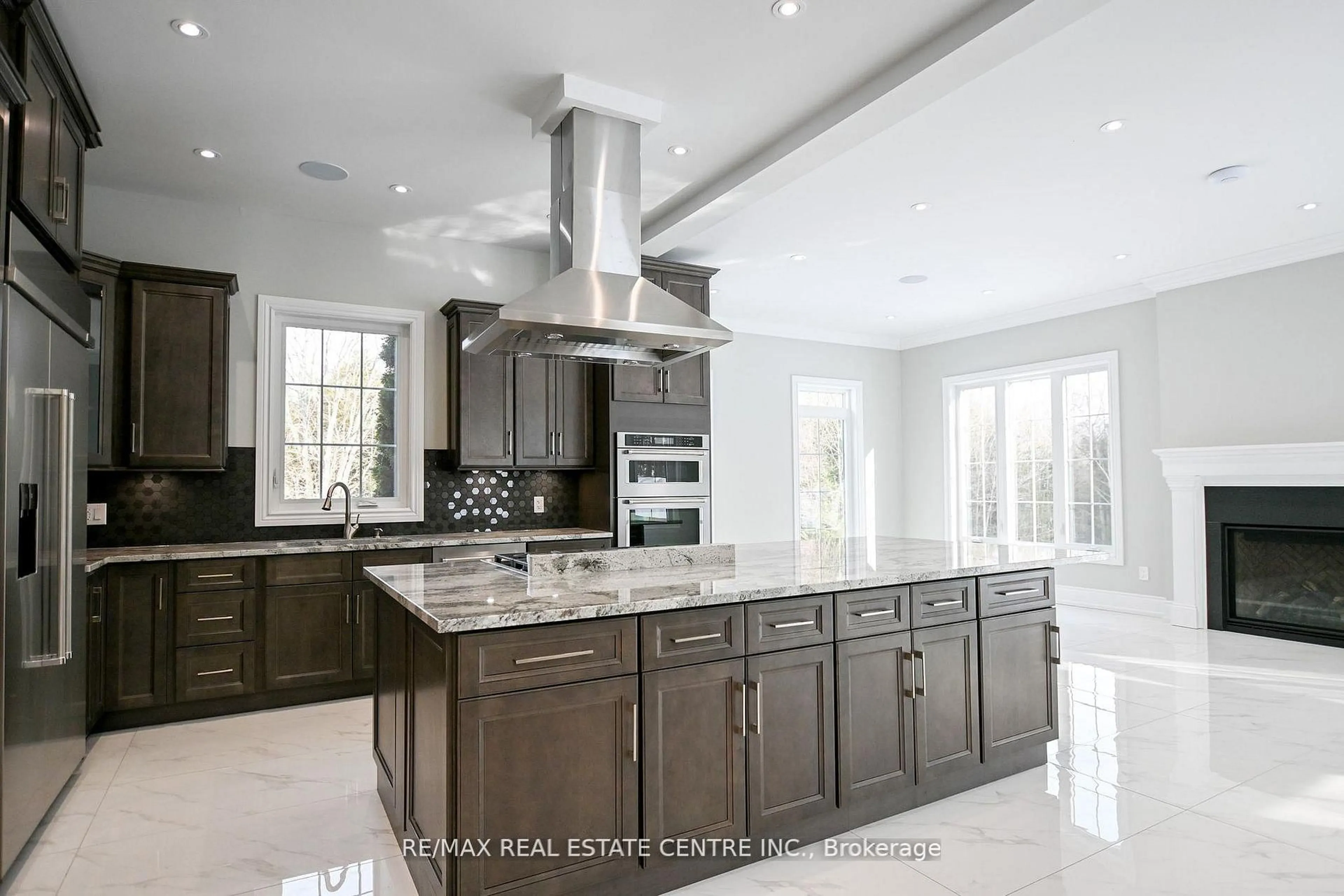 Open concept kitchen, ceramic/tile floor for 12 Flaherty Lane, Caledon Ontario L7K 2P3