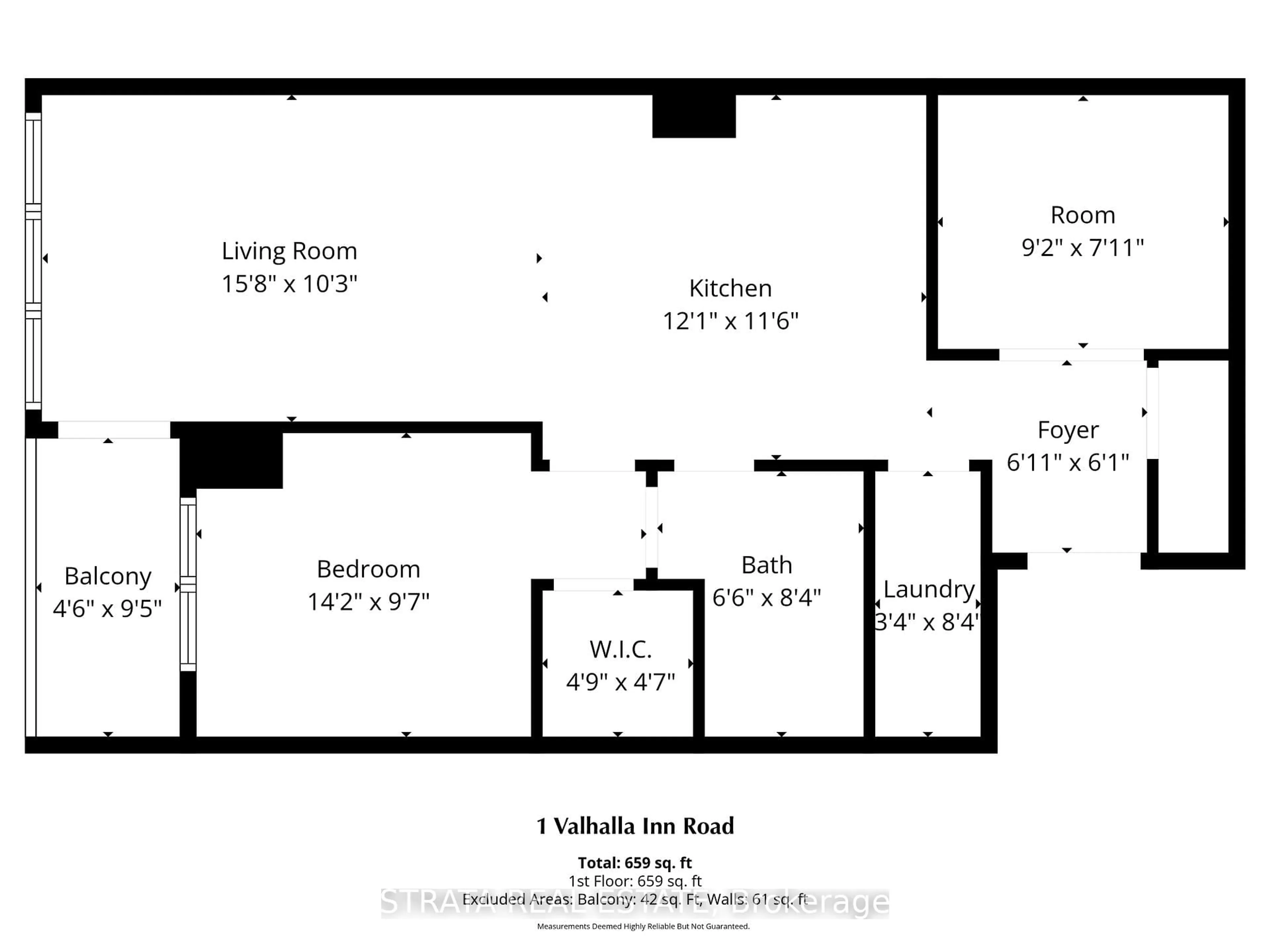 Floor plan for 1 Valhalla Inn Rd #1210, Toronto Ontario M9B 1S9