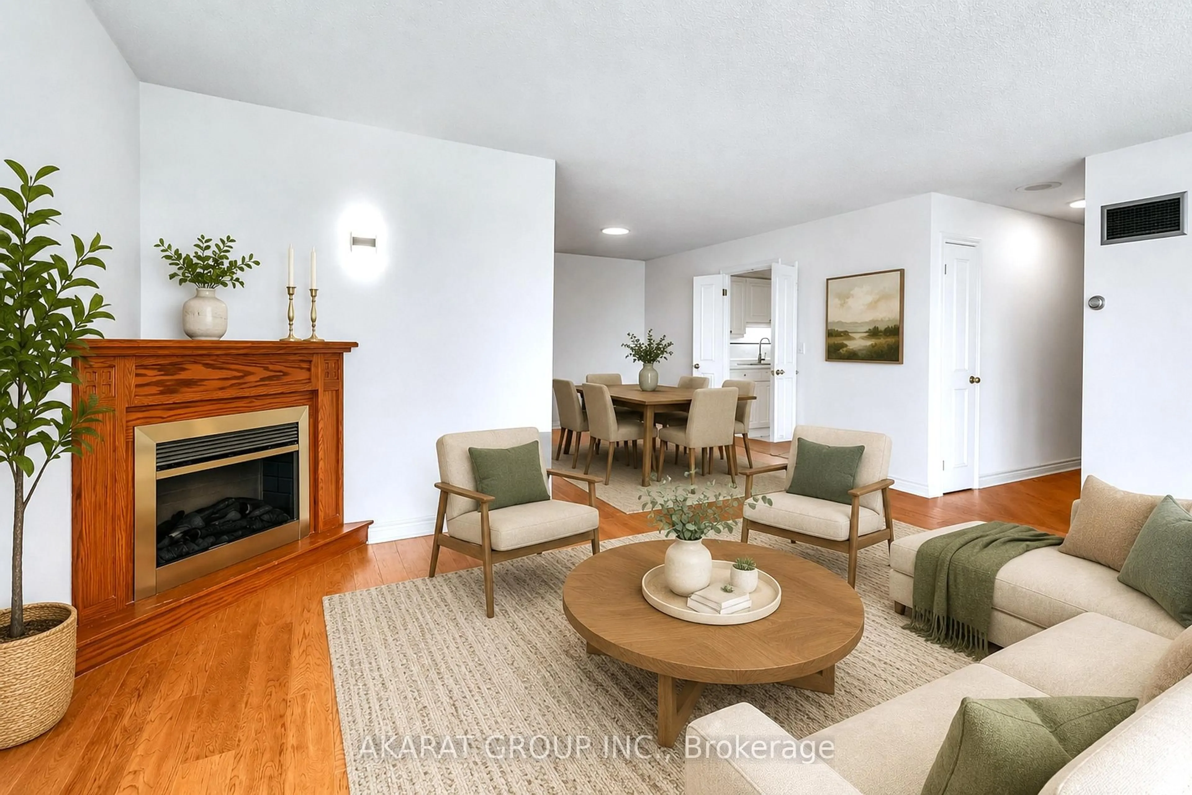 Living room with furniture, wood/laminate floor for 1 Palace Pier Crt #602, Toronto Ontario M8V 3W9