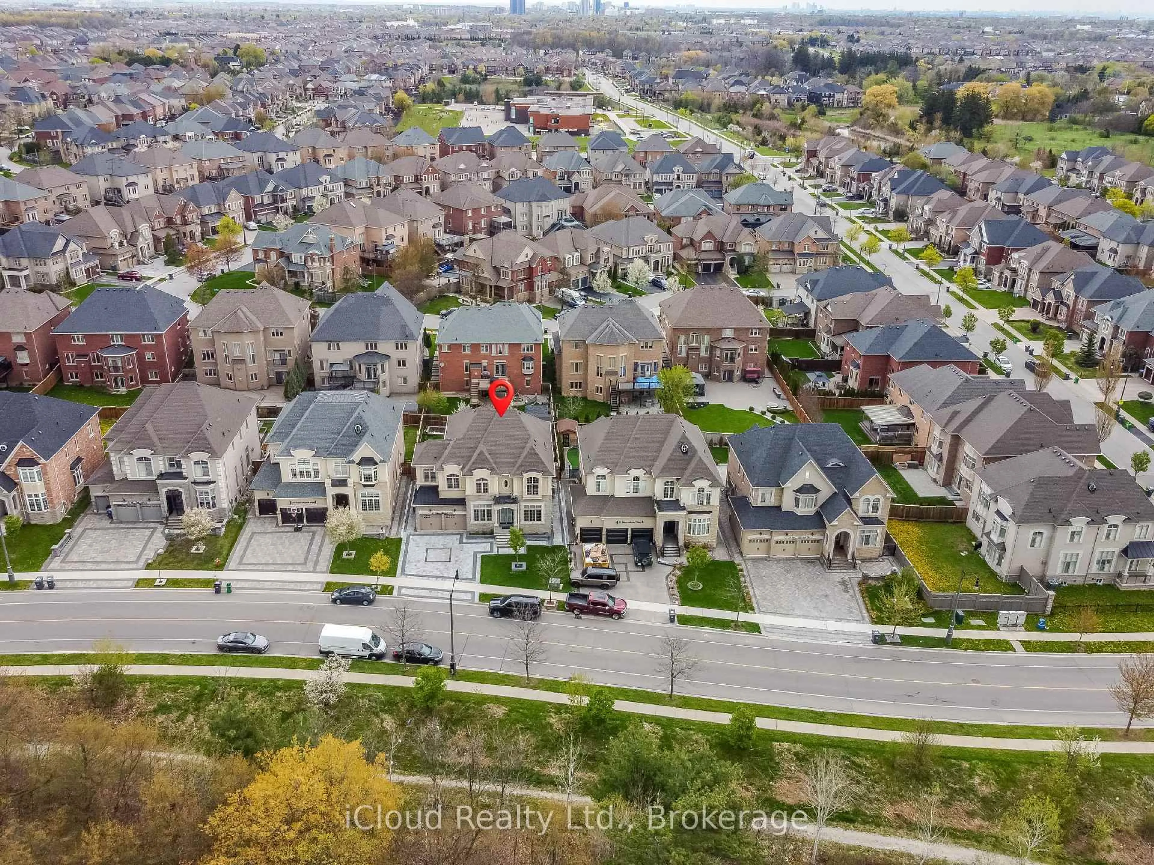 A pic from outside/outdoor area/front of a property/back of a property/a pic from drone, street for 41 Elbern Markell Dr, Brampton Ontario L6X 2X6