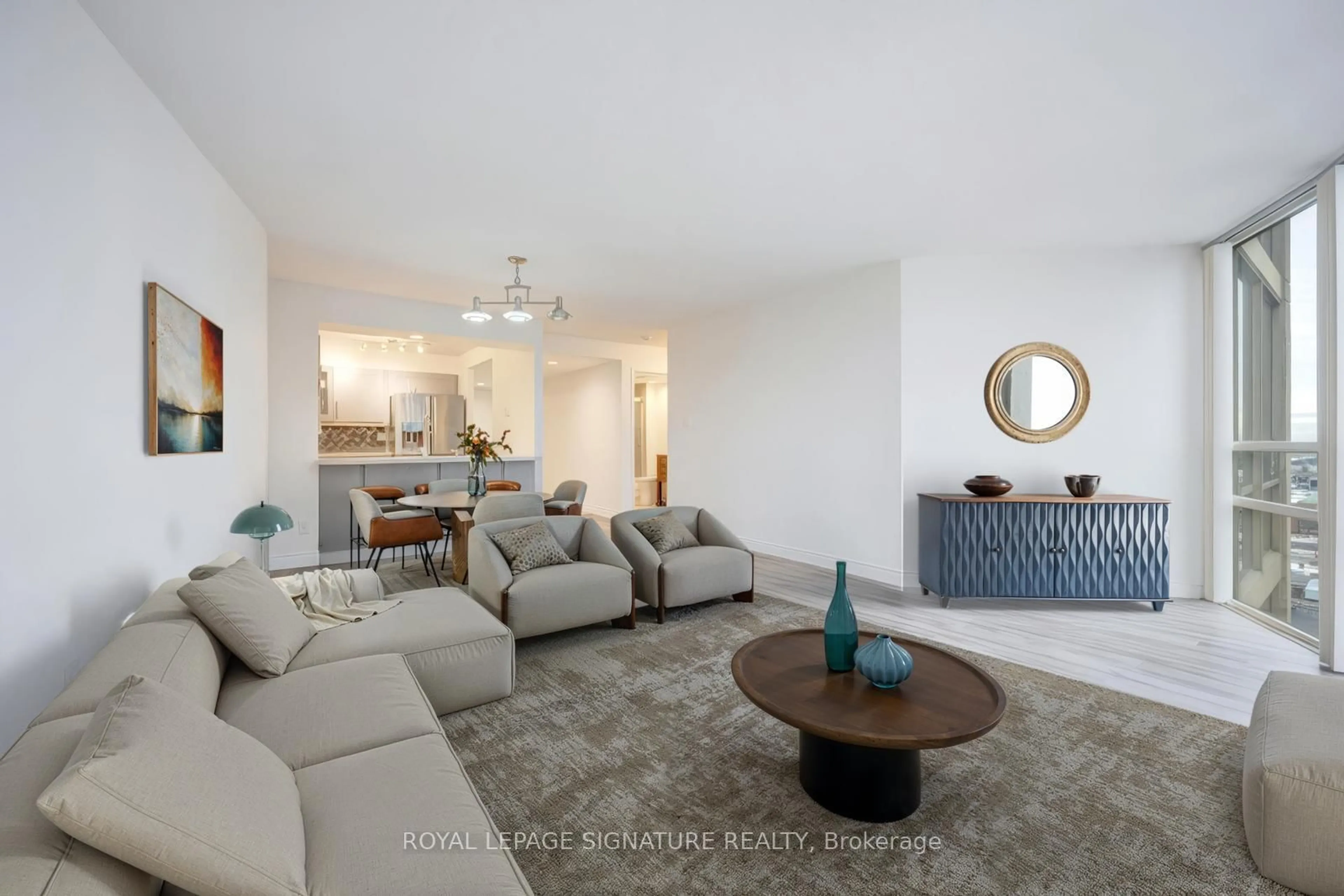 Living room with furniture, unknown for 50 Eglinton Ave #1106, Mississauga Ontario L5R 3P5