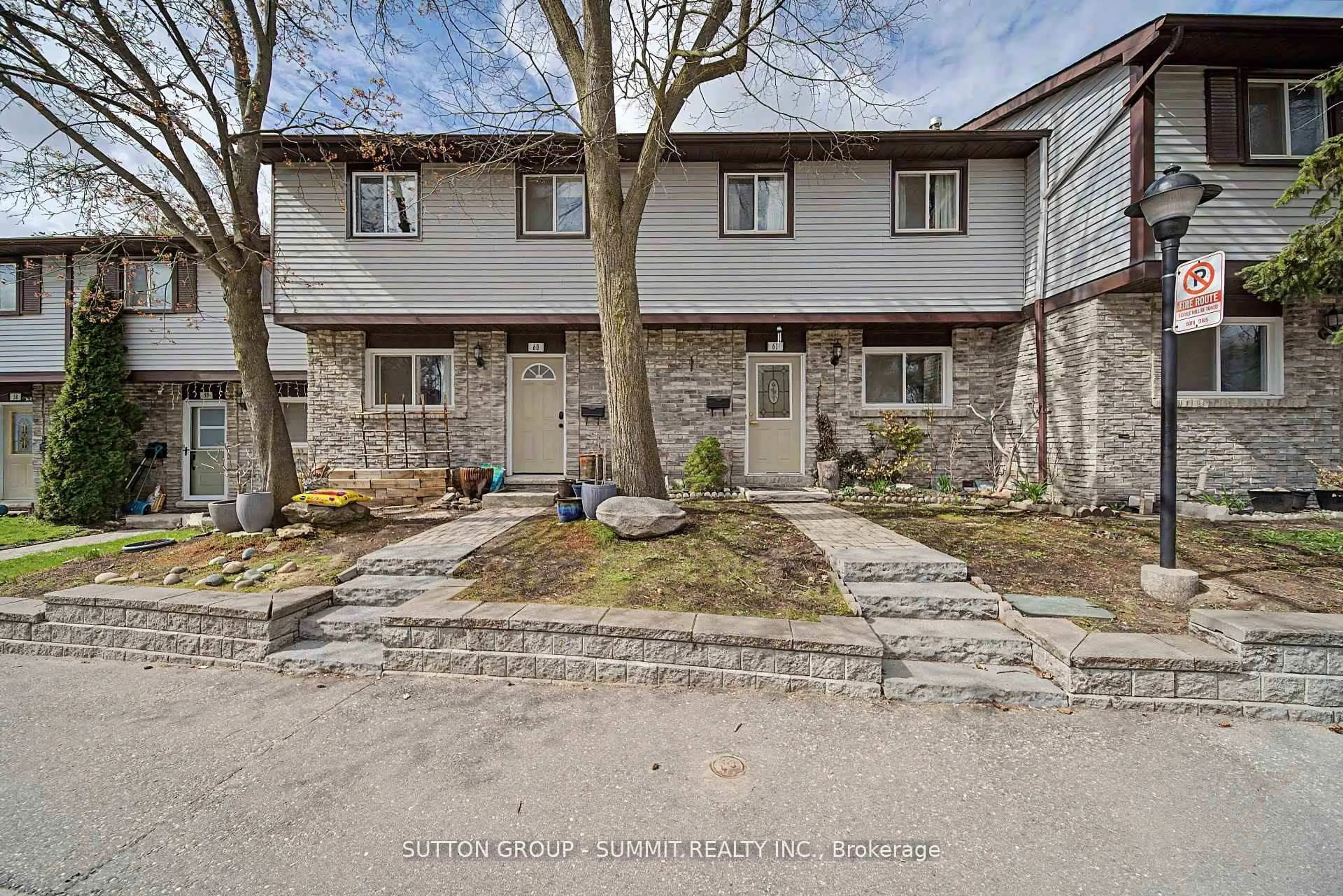 A pic from outside/outdoor area/front of a property/back of a property/a pic from drone, street for 45 Hansen Rd #61, Brampton Ontario L6V 3C5