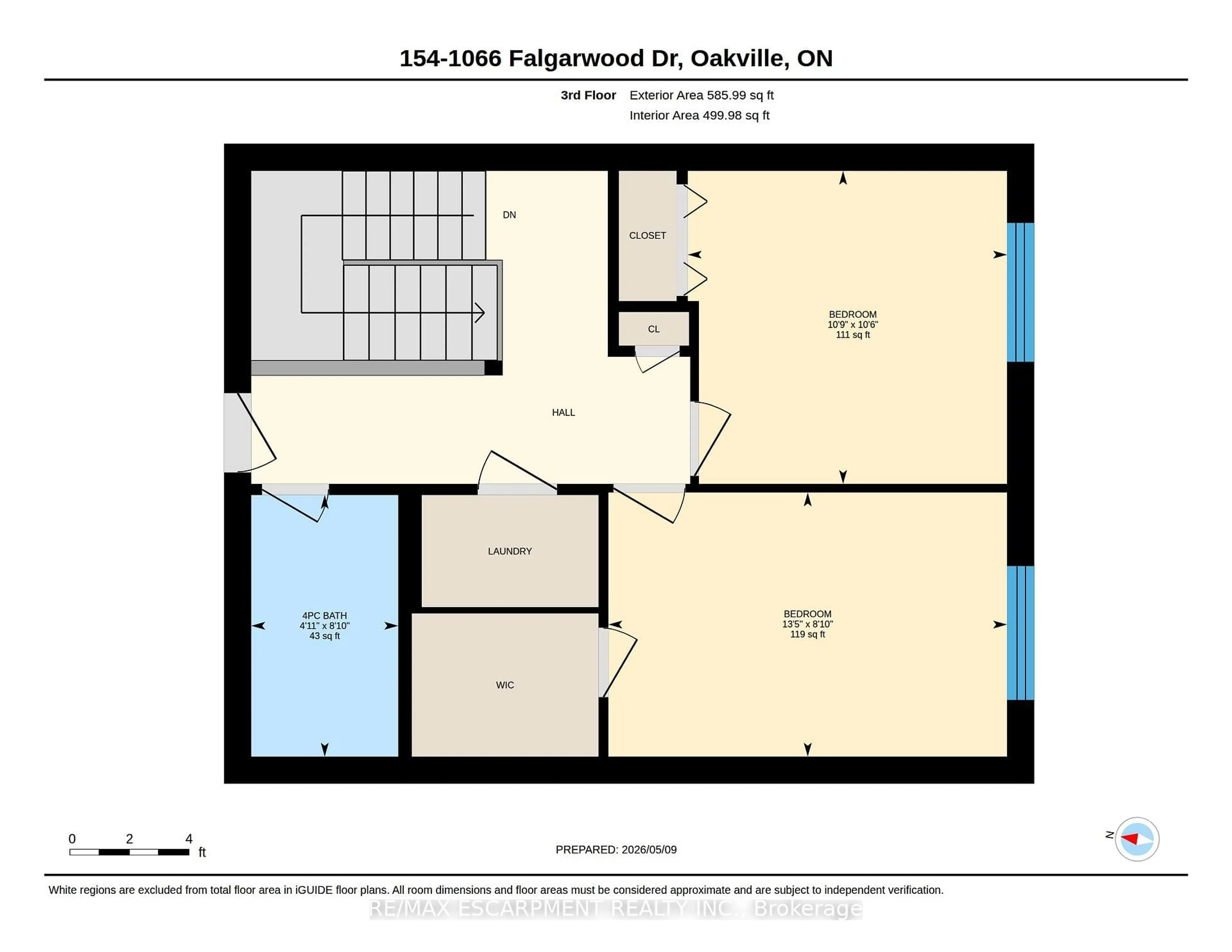 Floor plan for 1066 Falgarwood Dr #154, Oakville Ontario L6H 2P3