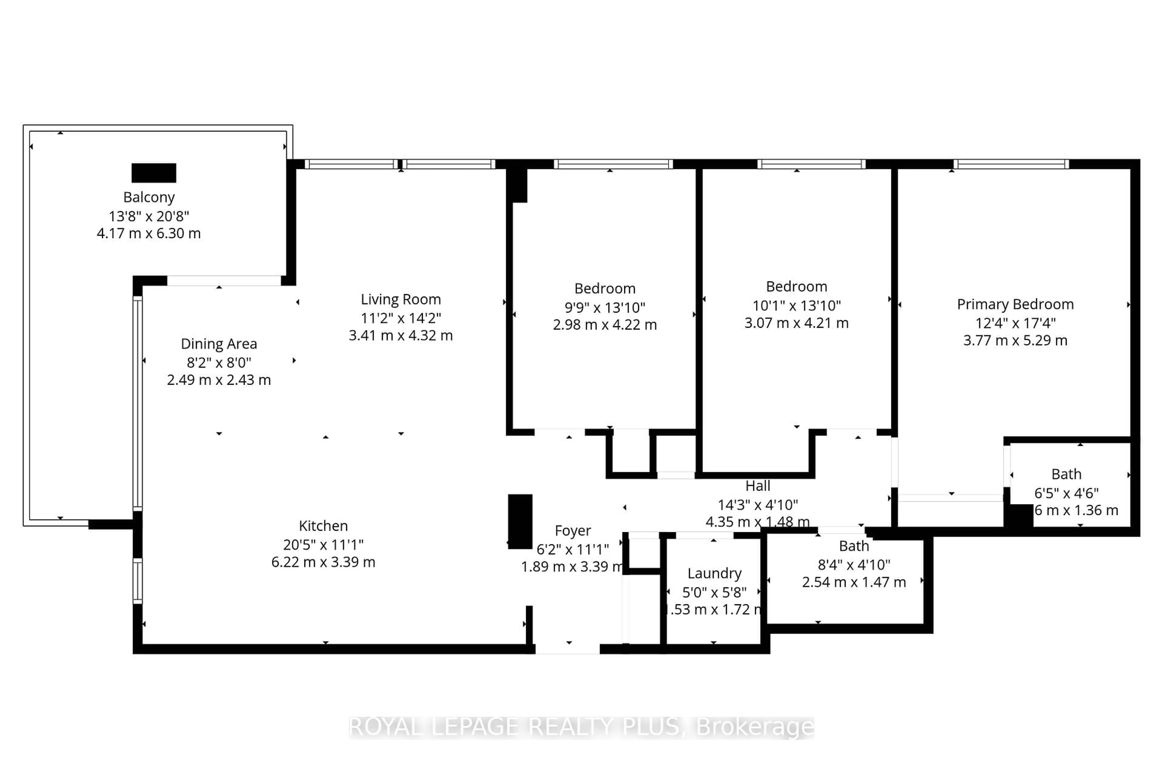 Floor plan for 39 Stavebank Rd #1204, Mississauga Ontario L5G 4N7