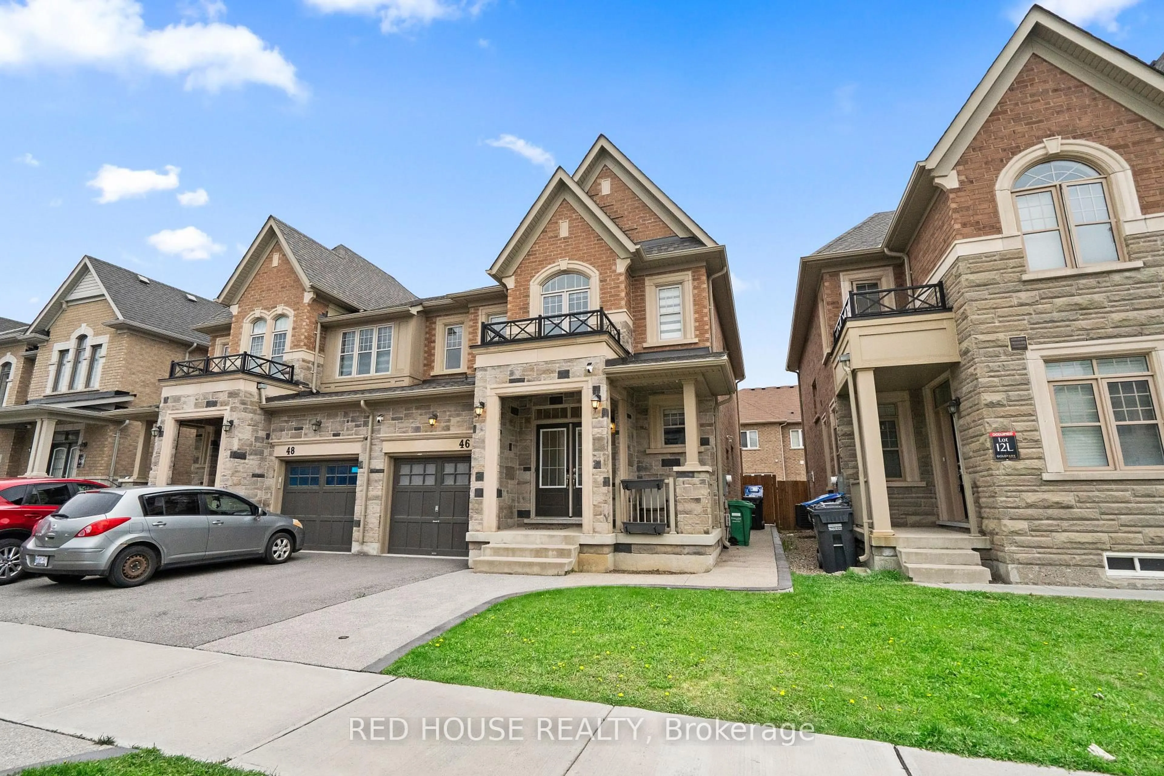 Home with brick exterior material, street for 46 Dolobram Tr, Brampton Ontario L7A 4Y3