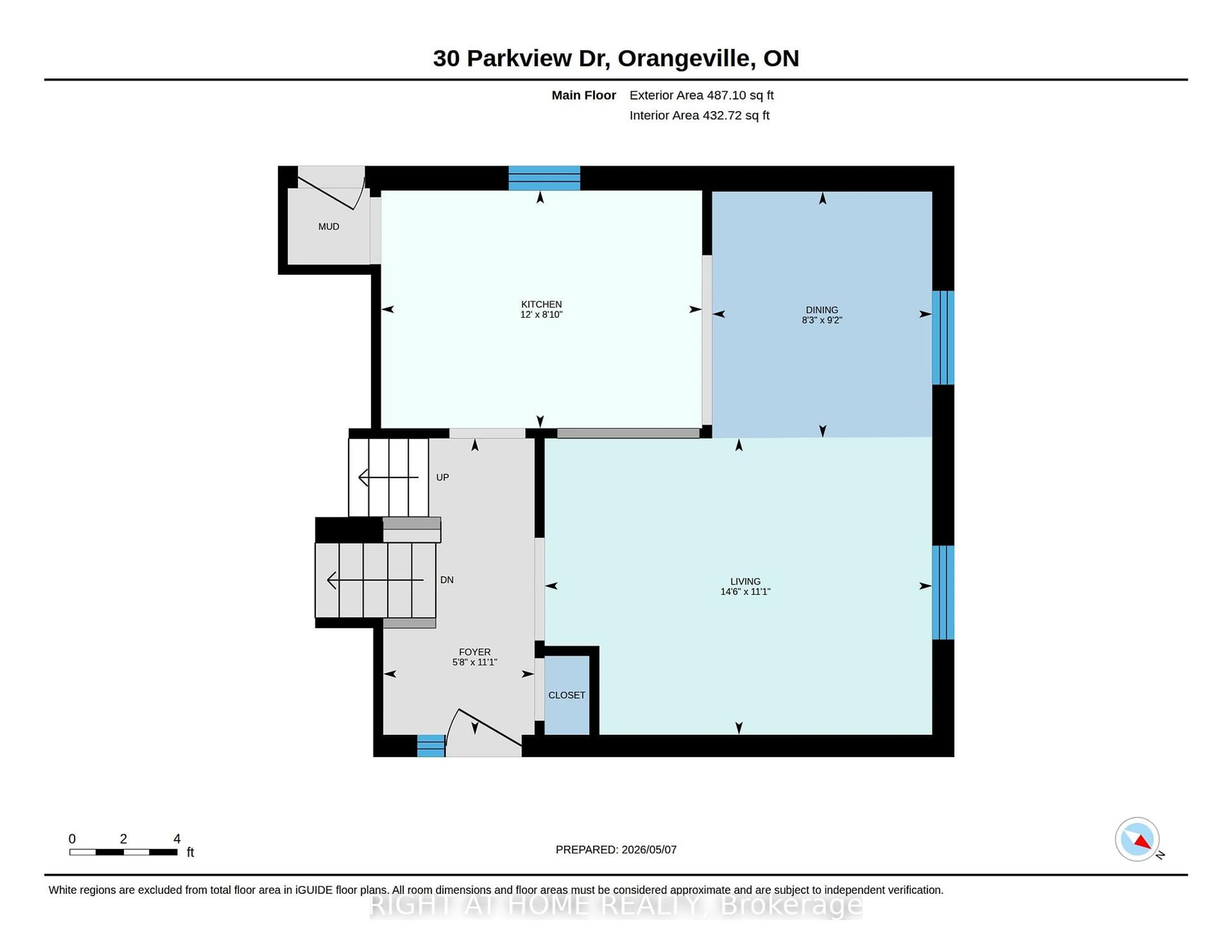 Floor plan for 30 Parkview Dr, Orangeville Ontario L9W 1T3