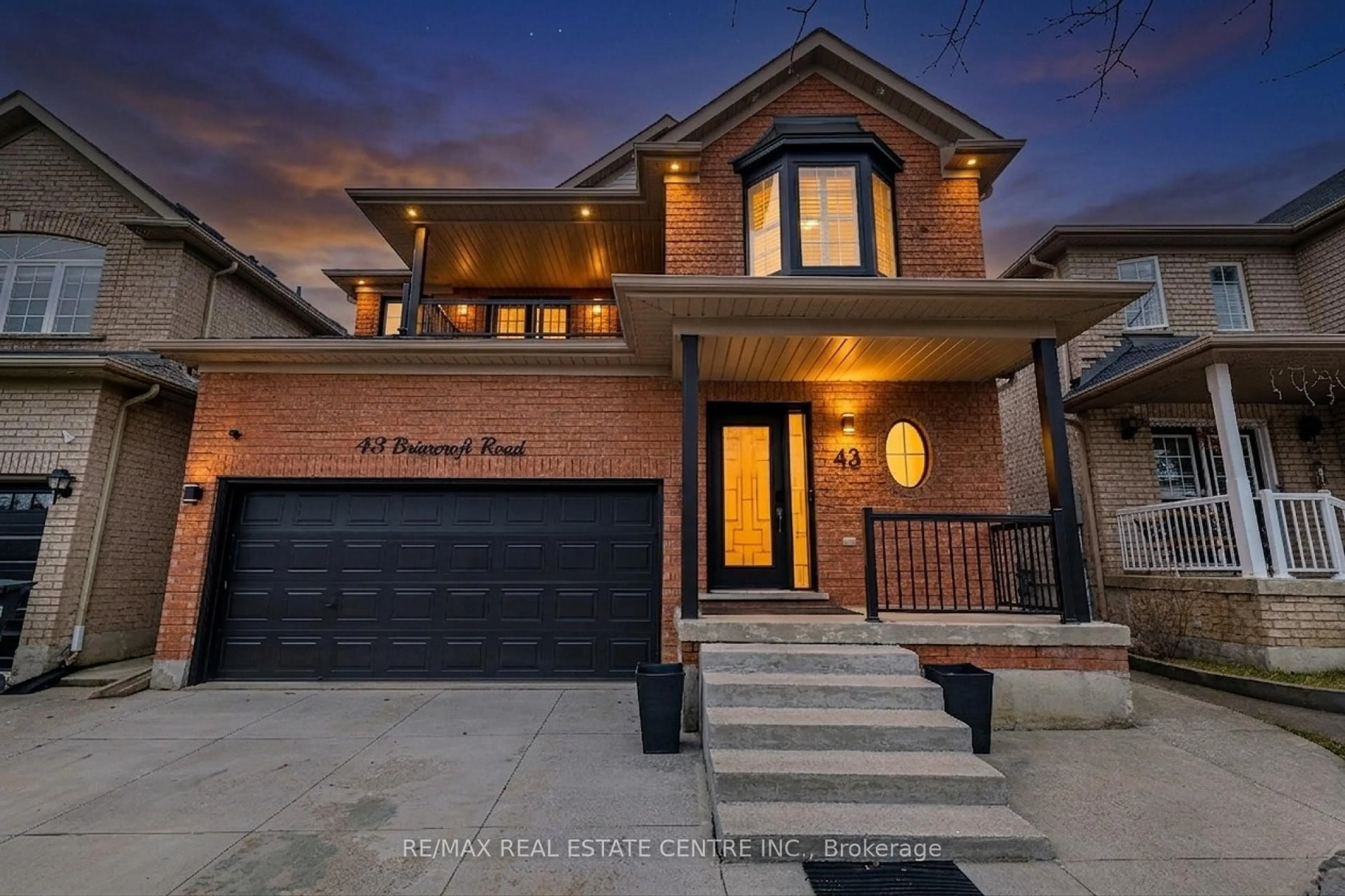 Home with brick exterior material, street for 43 Briarcroft Rd, Brampton Ontario L7A 1X7