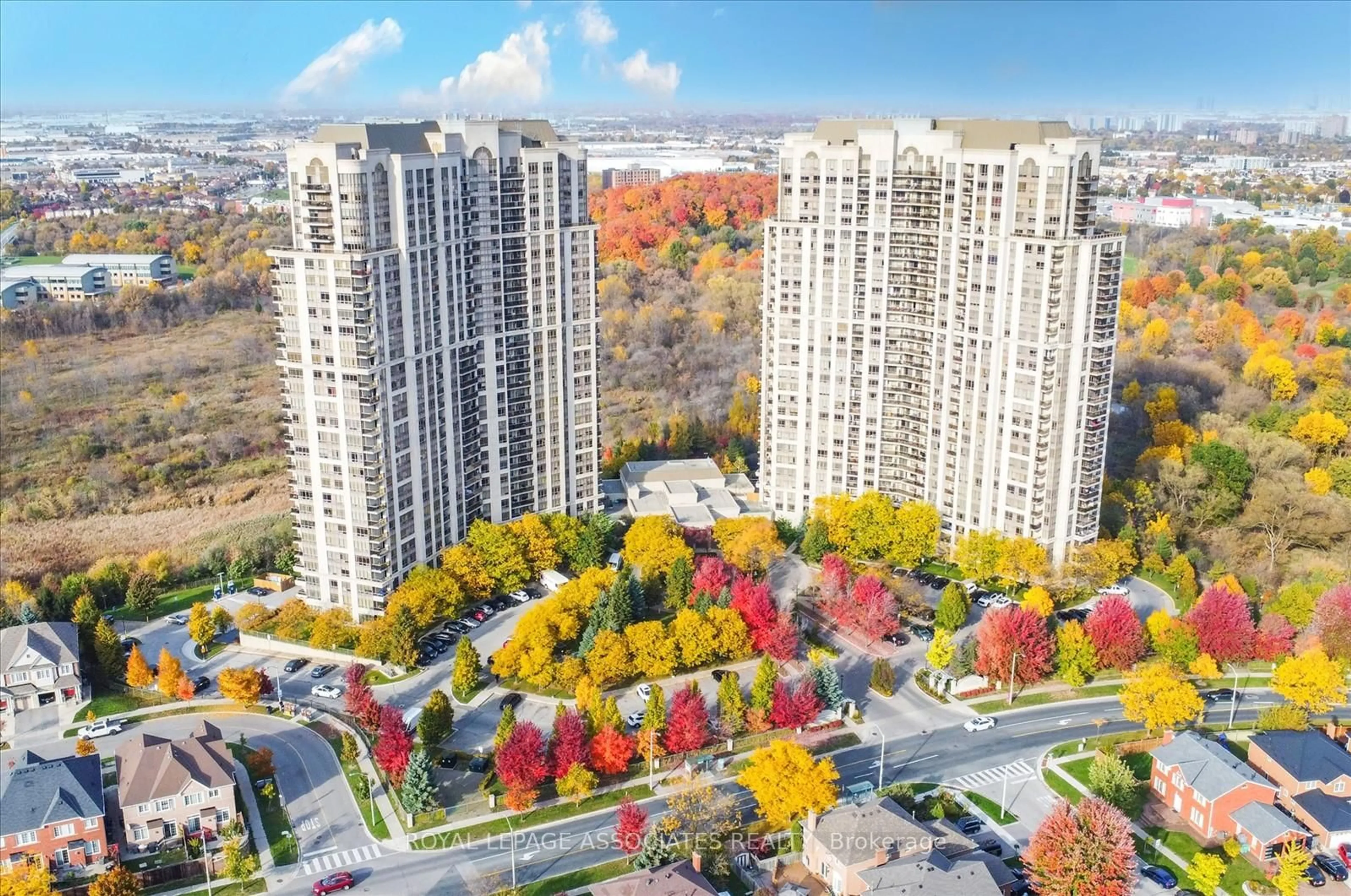 A pic from outside/outdoor area/front of a property/back of a property/a pic from drone, unknown for 710 Humberwood Blvd #606A, Toronto Ontario M9W 7J5