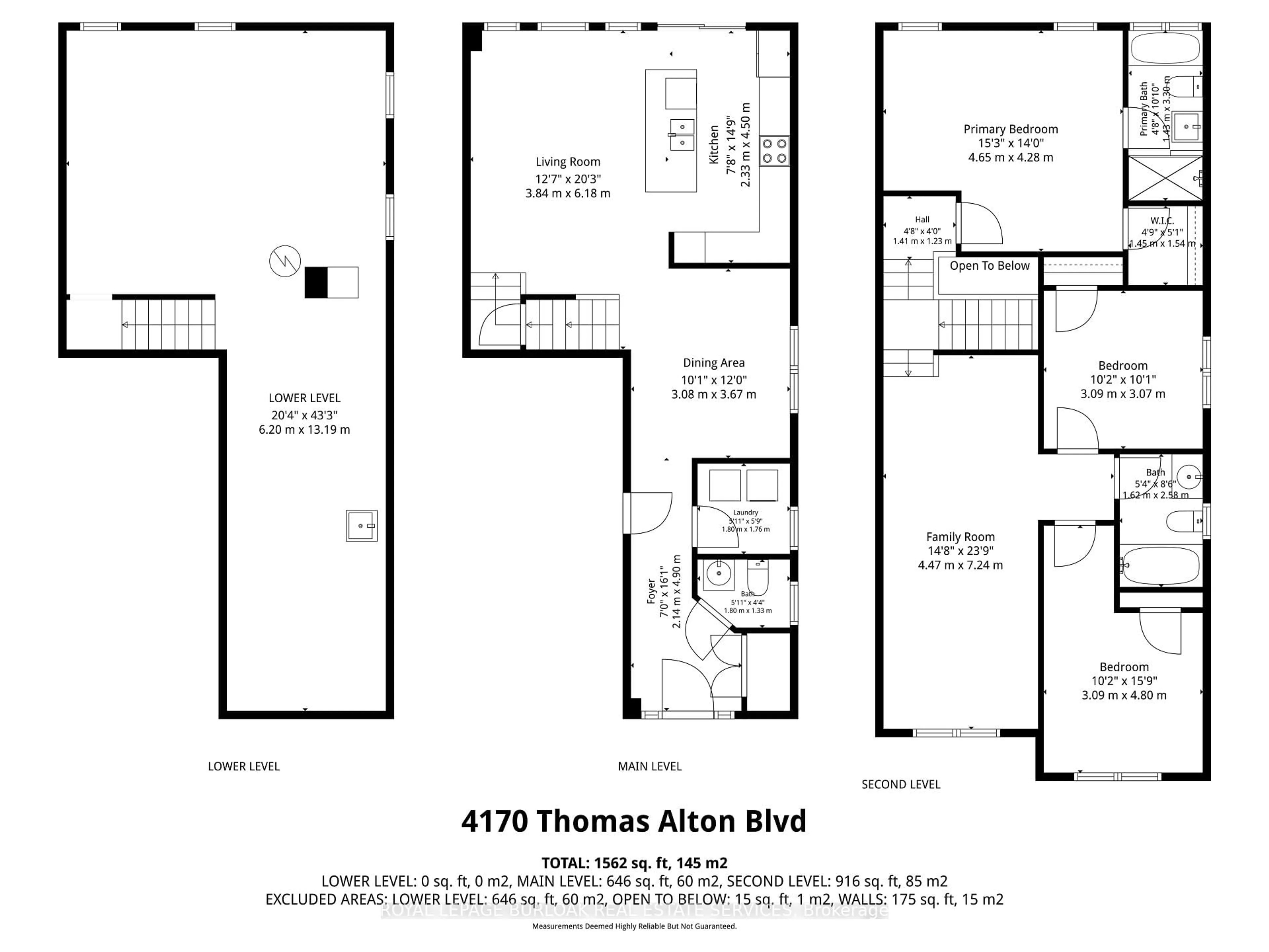 Floor plan for 4170 Thomas Alton Blvd, Burlington Ontario L7M 0A4