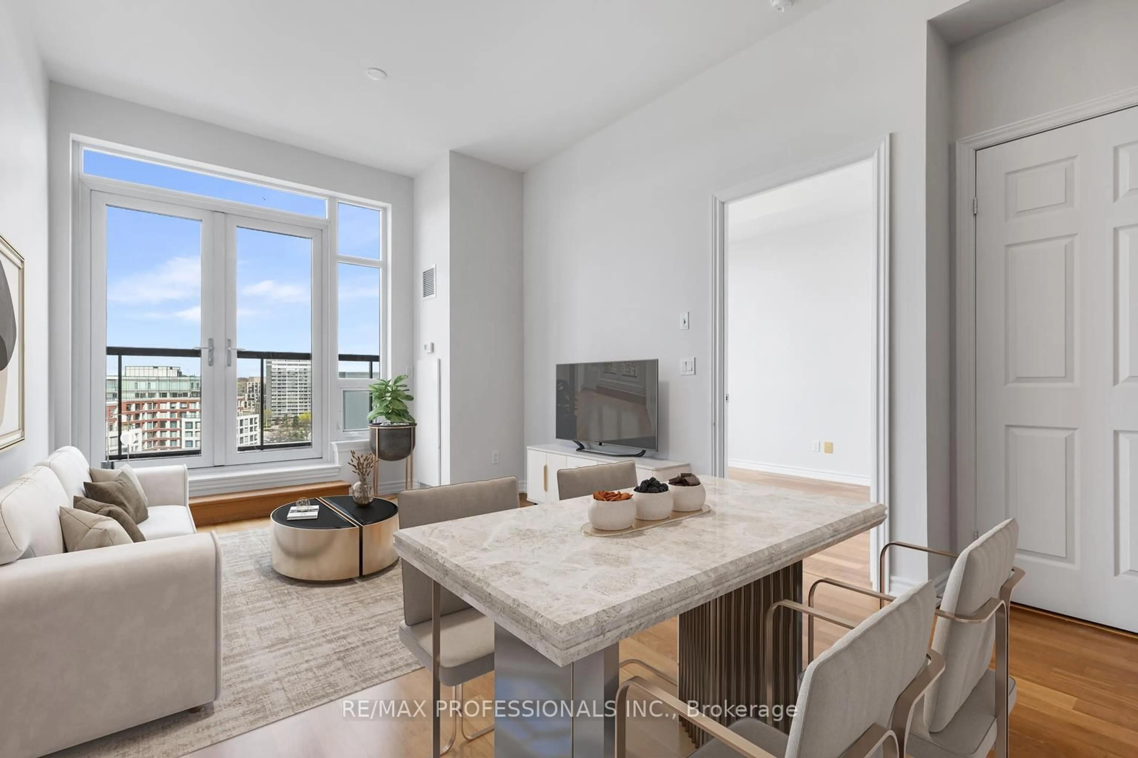 Living room with furniture, unknown for 1135 Royal York Rd #1104, Toronto Ontario M9A 0C3
