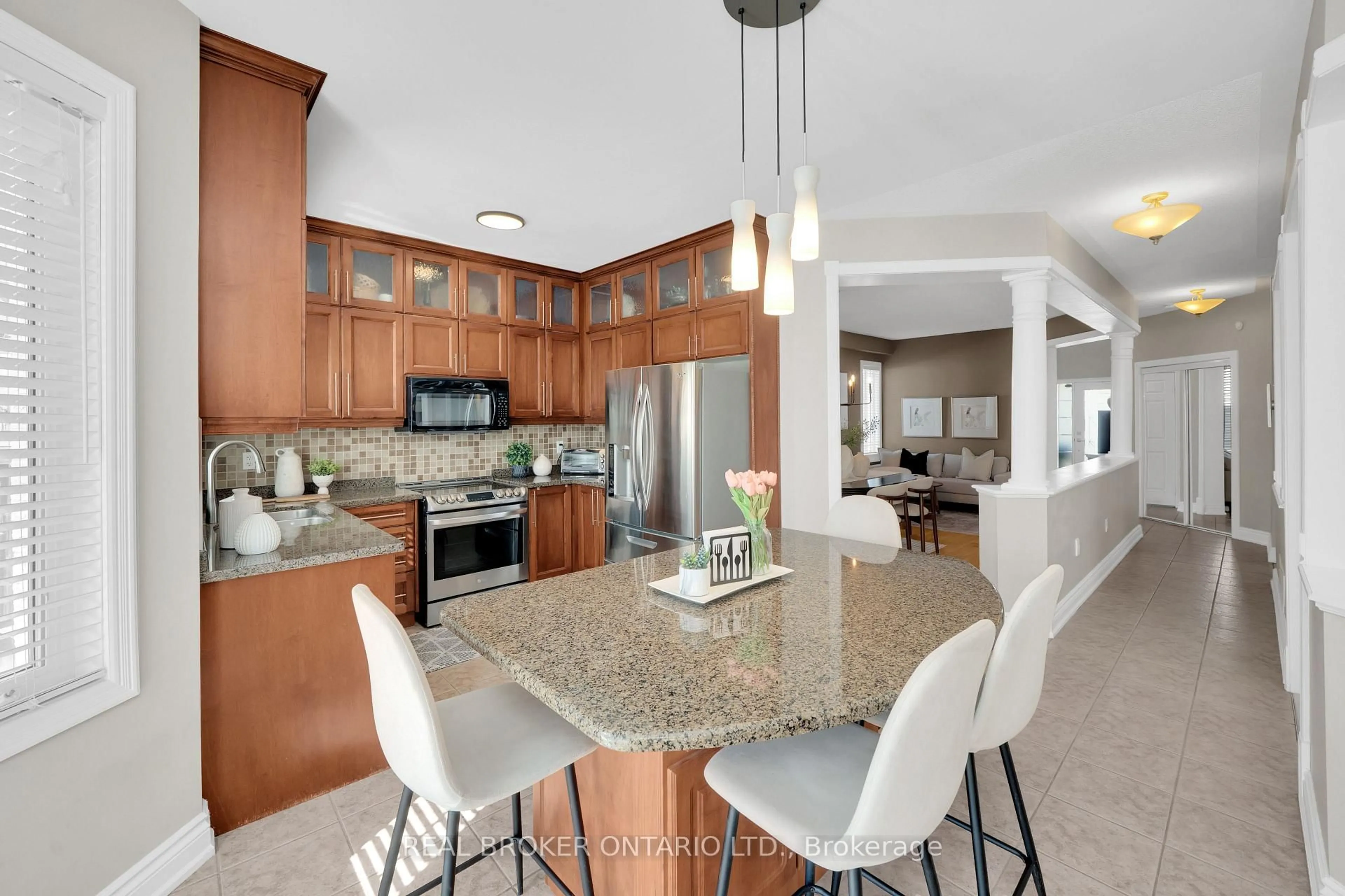 Contemporary kitchen, ceramic/tile floor for 217 Ellis Cres, Milton Ontario L9T 6B5