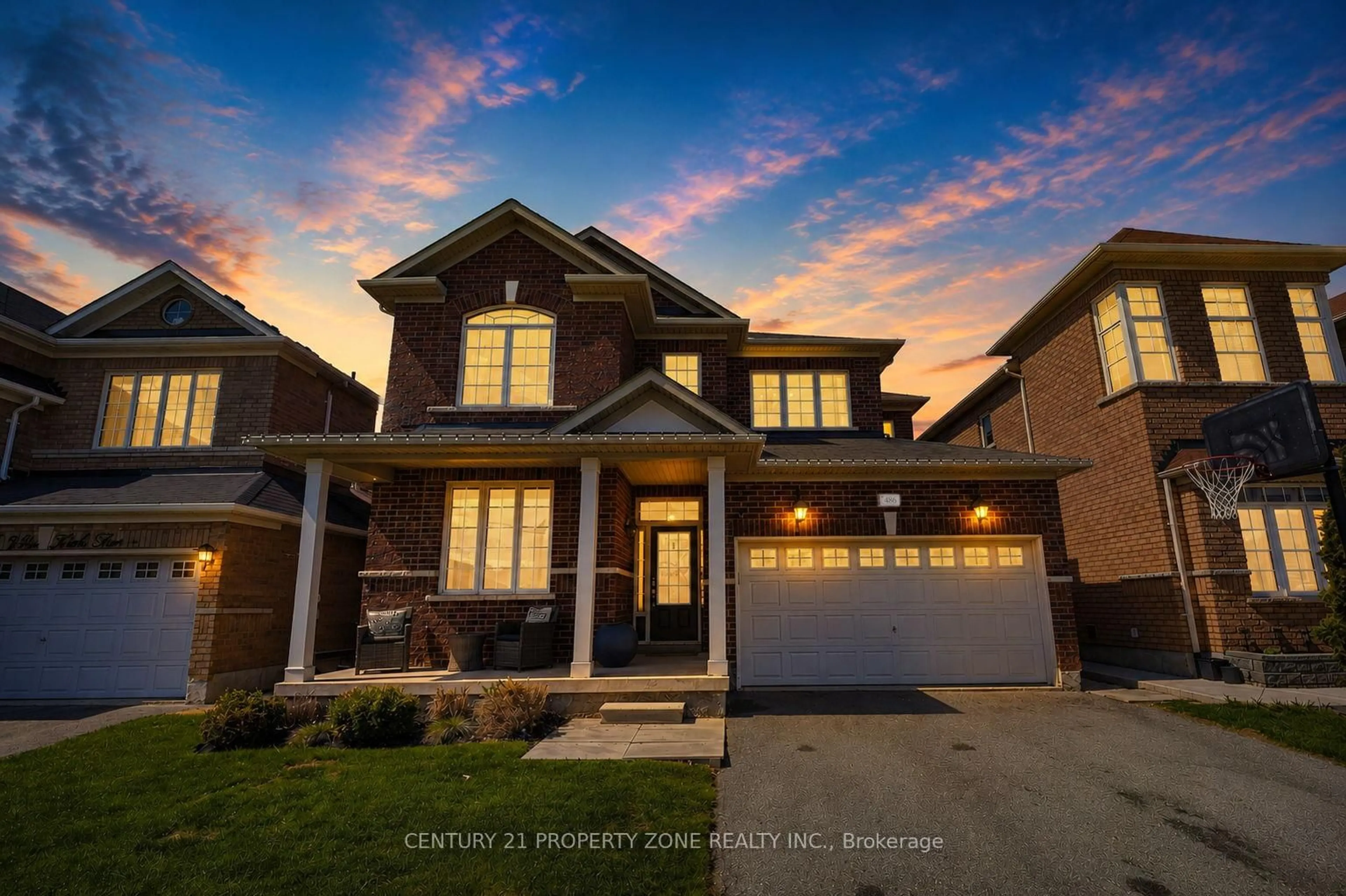 Home with brick exterior material, street for 486 Van Kirk Dr, Brampton Ontario L7A 0M8