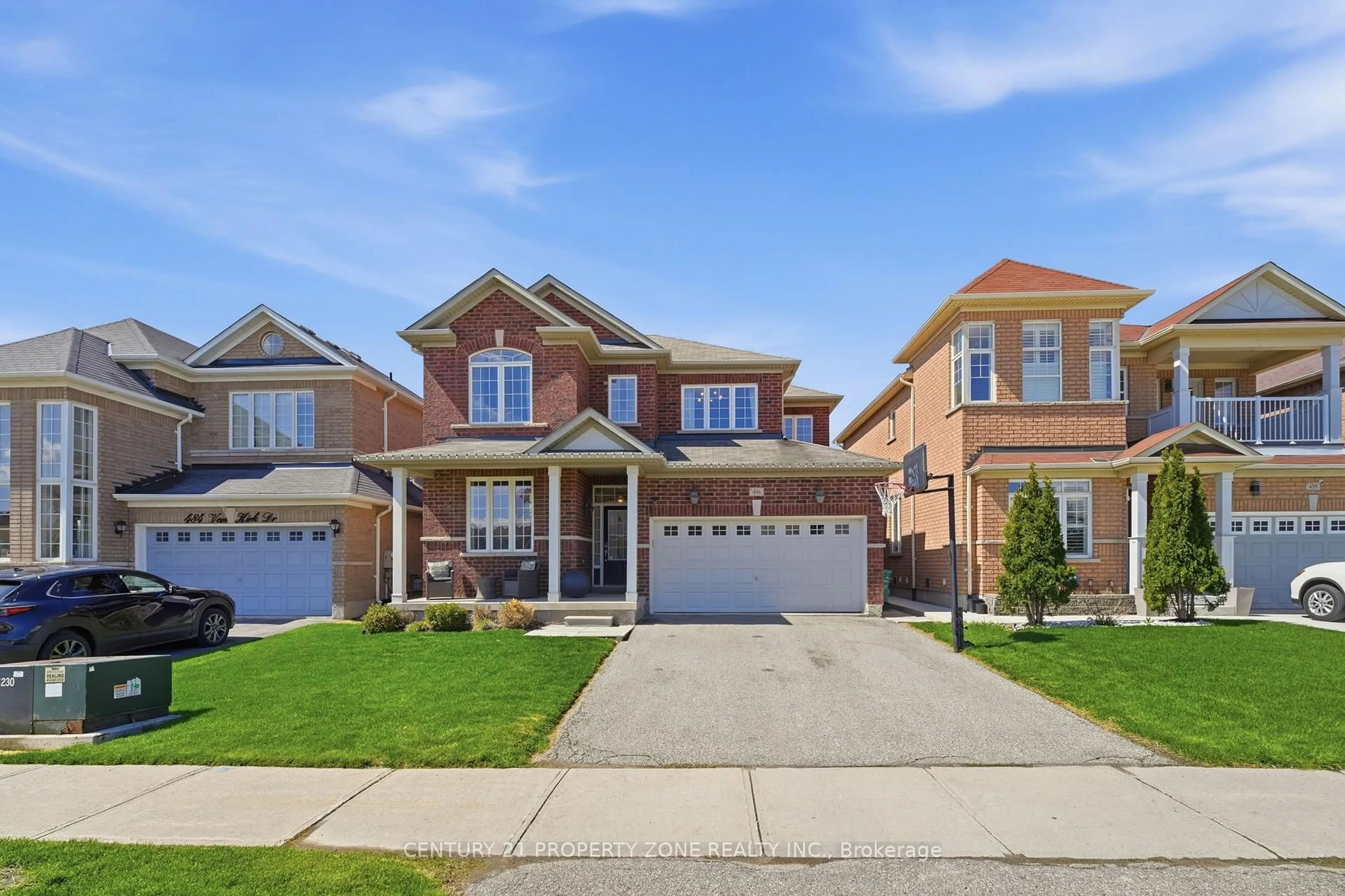 Home with brick exterior material, street for 486 Van Kirk Dr, Brampton Ontario L7A 0M8