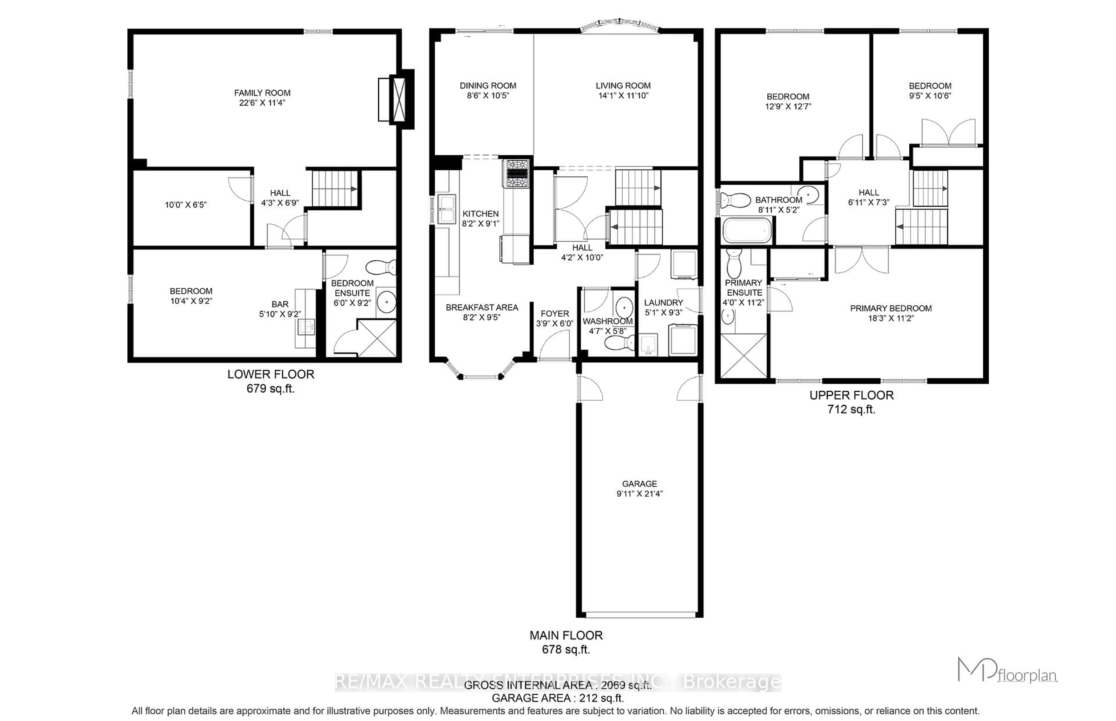 Floor plan for 3019 Sandlewood Crt, Burlington Ontario L7M 3A4