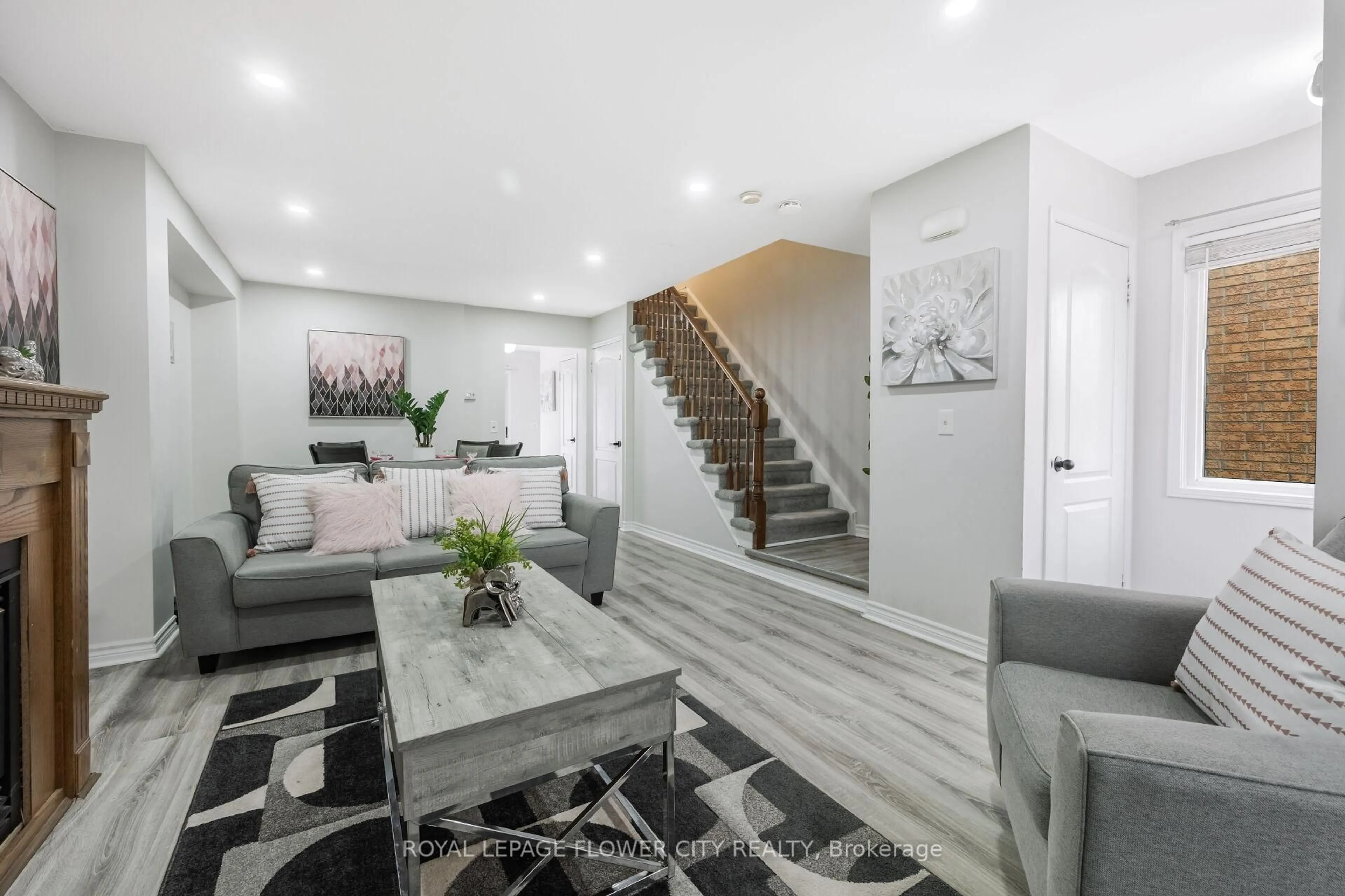 Living room with furniture, unknown for 54 Fern Valley Cres, Brampton Ontario L6R 1K6