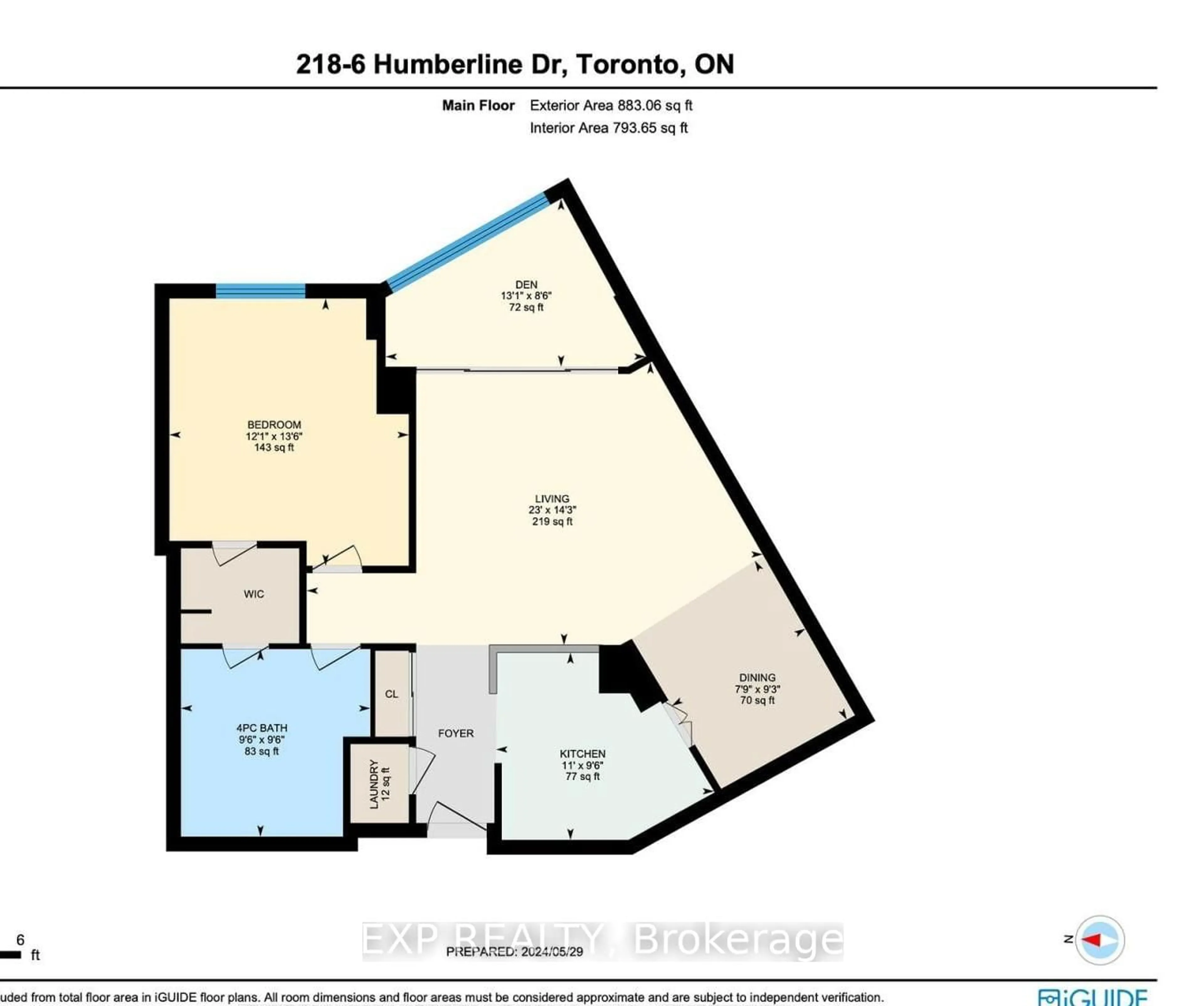 Floor plan for 6 Humberline Dr #621, Toronto Ontario M9W 6X8