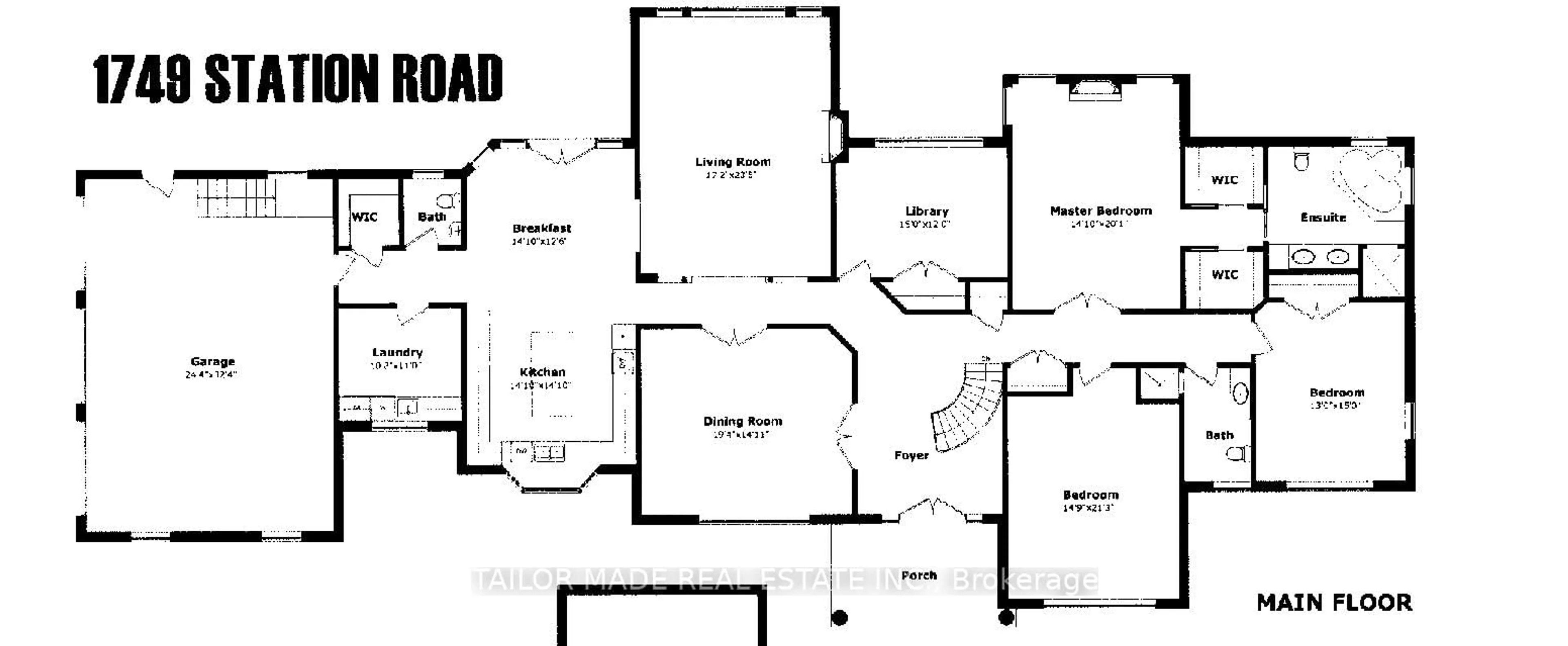 Floor plan for 1749 Station Rd, Caledon Ontario L7C 3L2