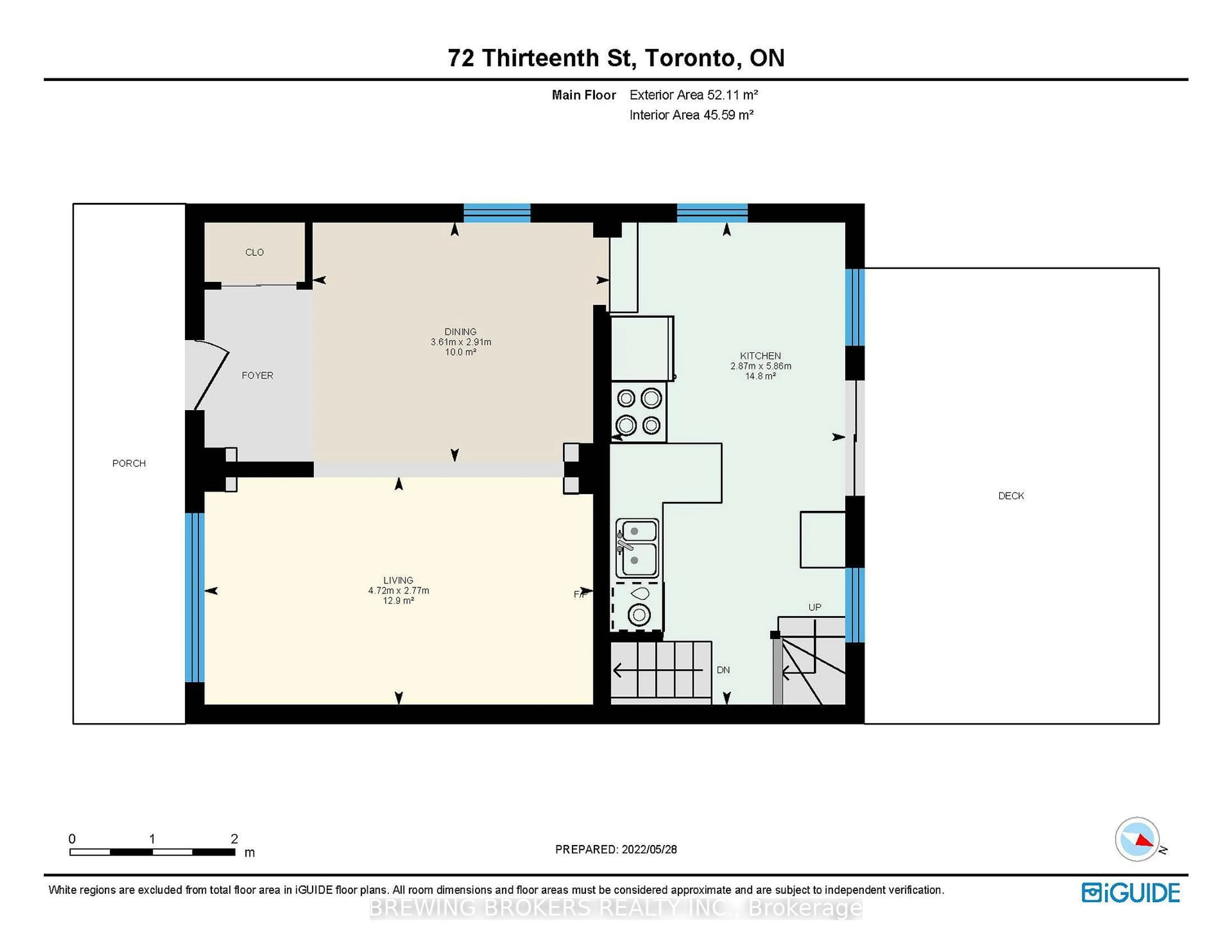 Floor plan for 72 Thirteenth St, Toronto Ontario M8V 3H6