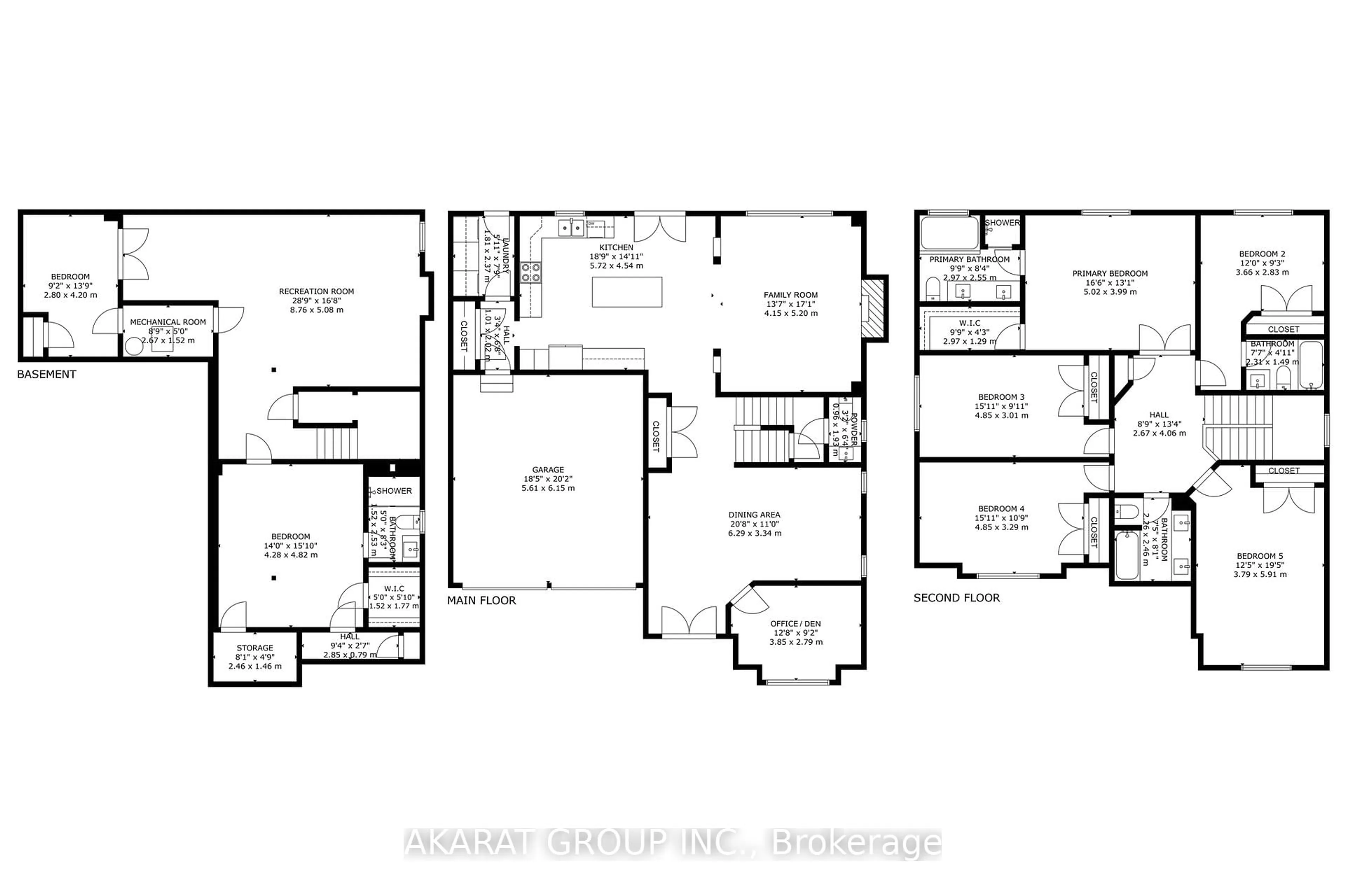 Floor plan for 2376 Brockberry Cres, Oakville Ontario L6M 4T3