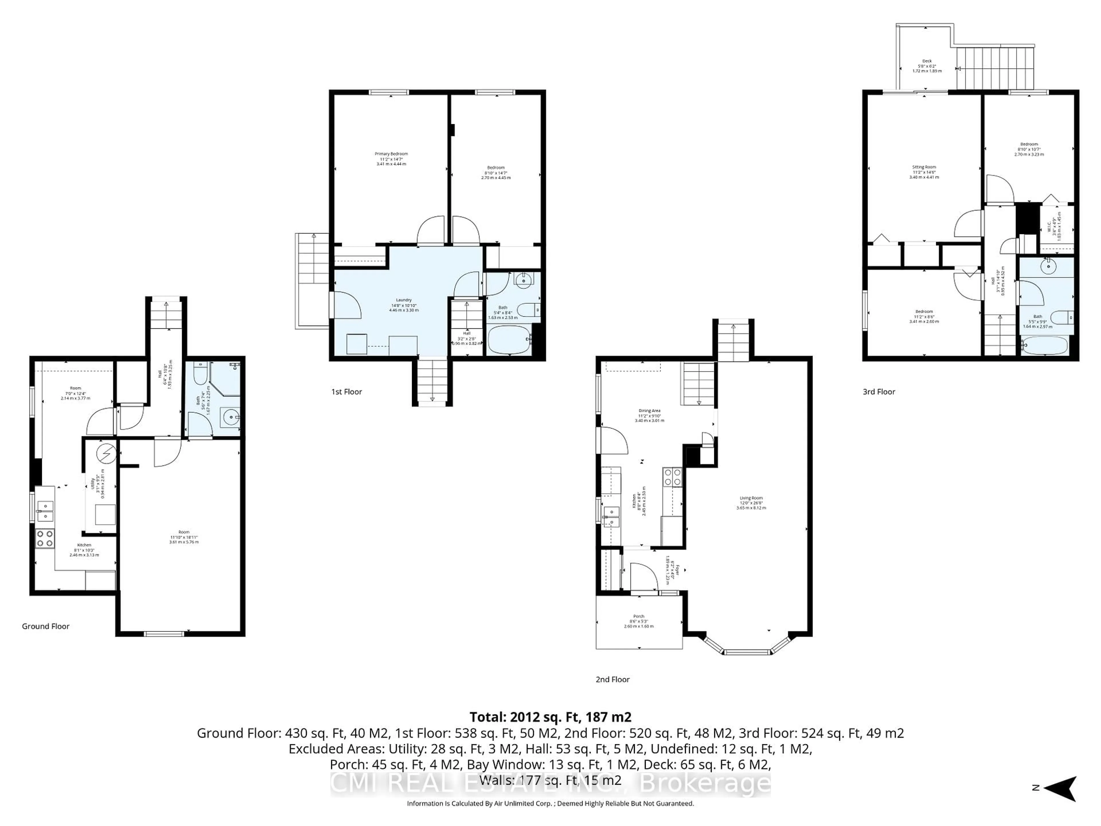 Floor plan for 418 Ginger Dwns, Mississauga Ontario L5A 3A7