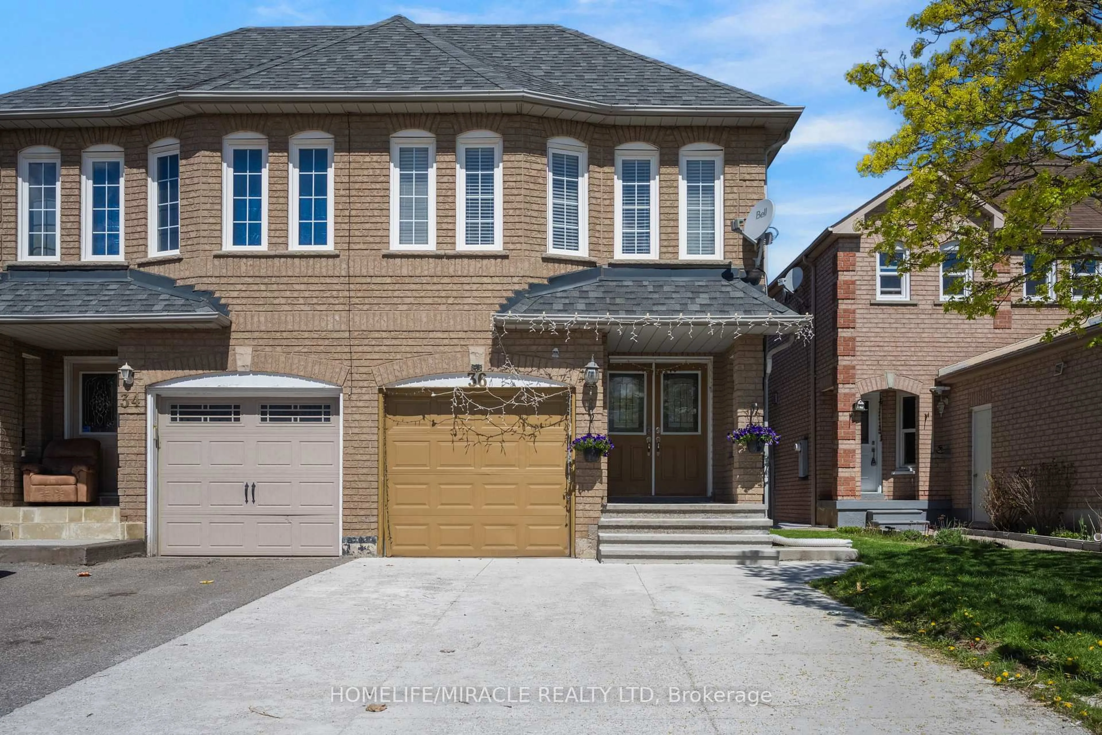 Home with brick exterior material, street for 36 Herkes Dr, Brampton Ontario L6Y 4Z2