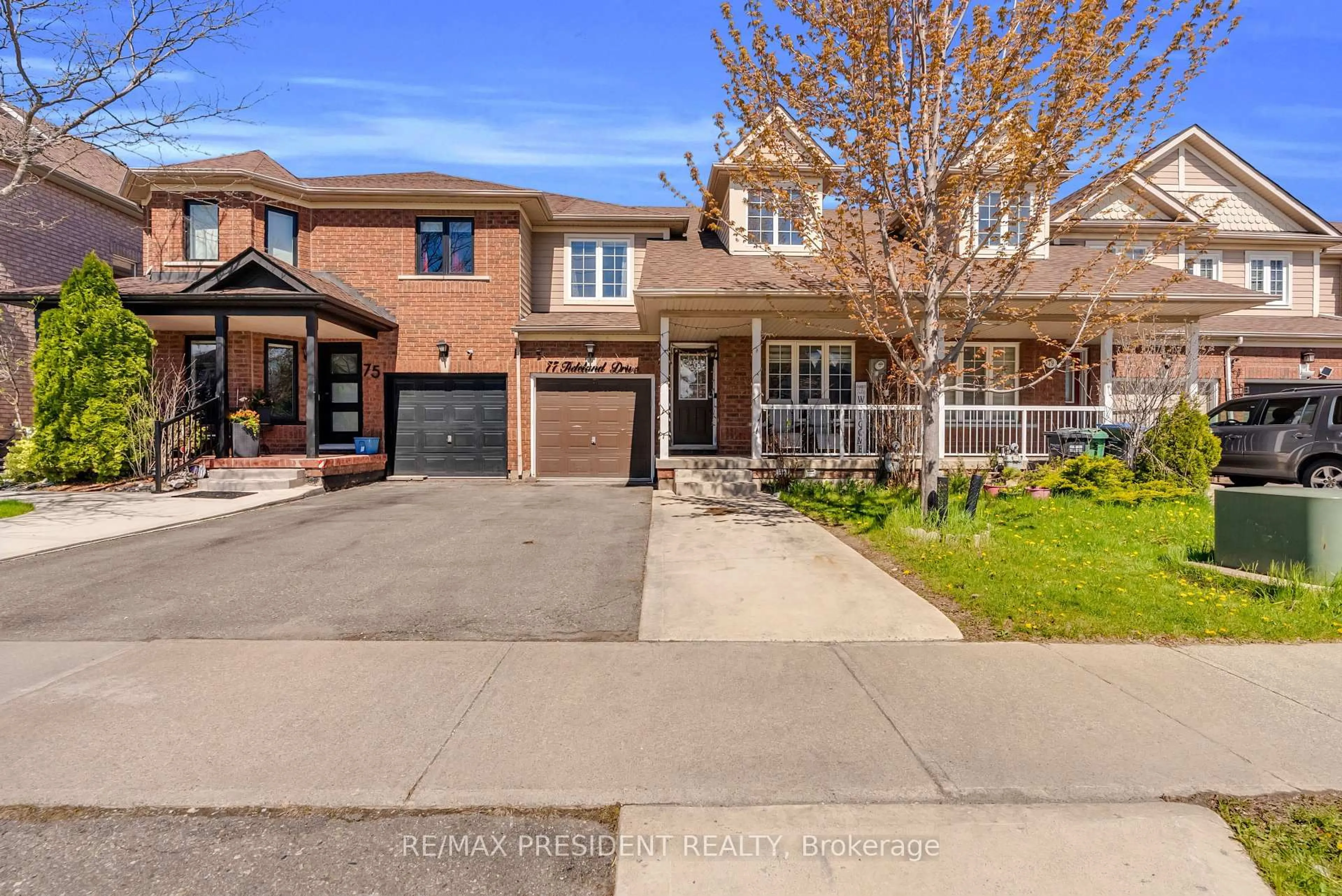 Home with brick exterior material, street for 77 Tideland Dr, Brampton Ontario L7A 2V8