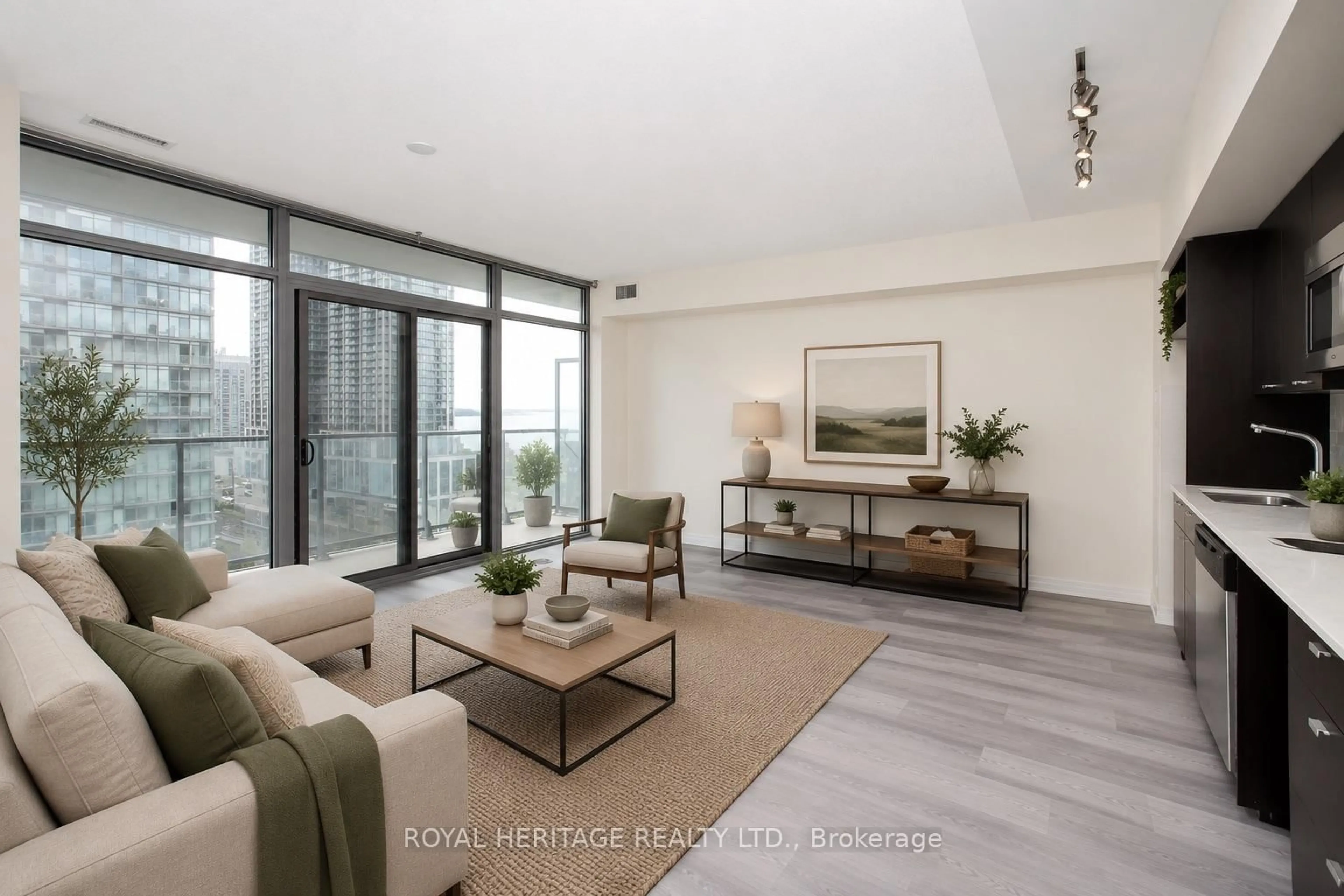 Living room with furniture, unknown for 105 The Quay #1216, Toronto Ontario M6S 5B5