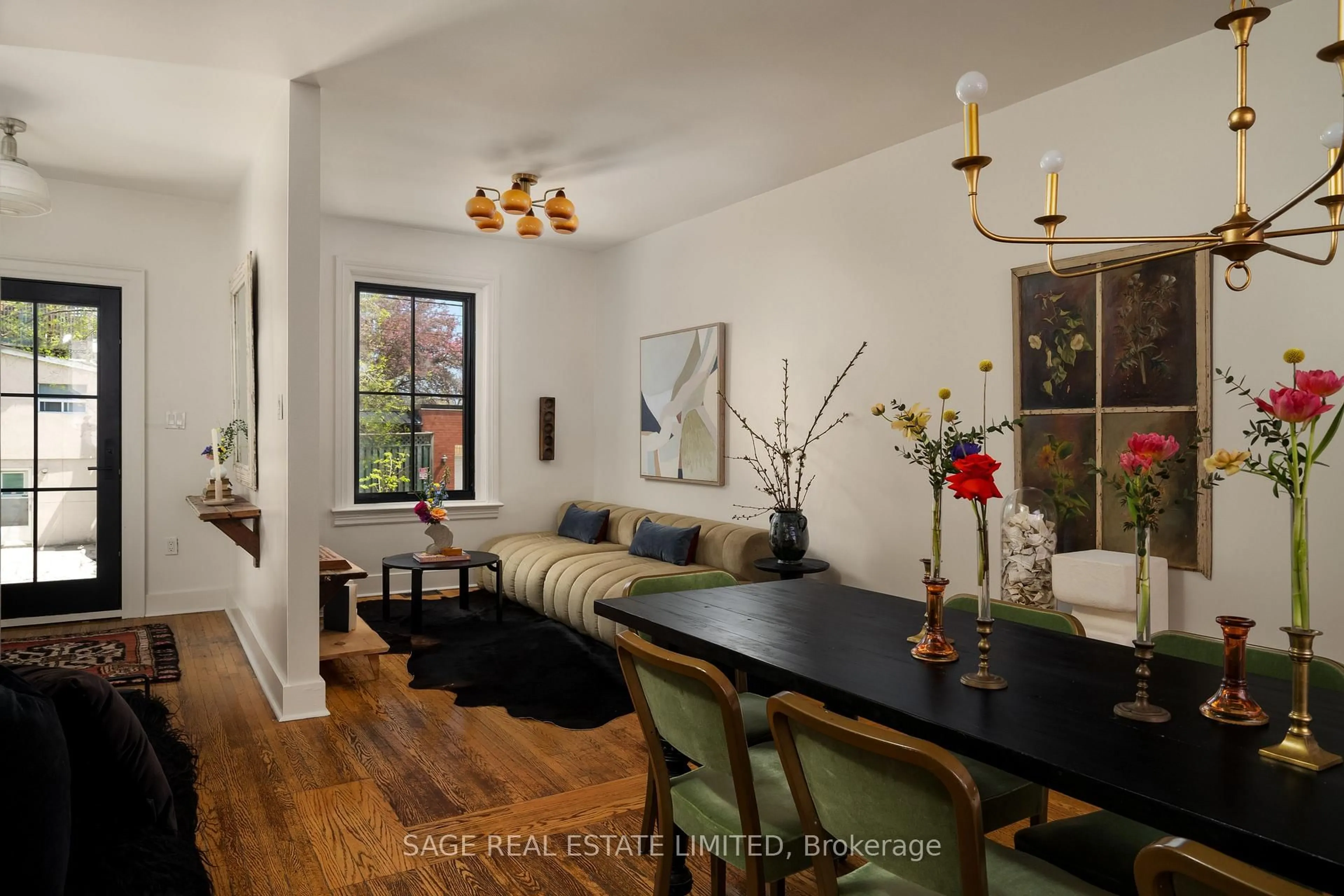 Dining room, wood/laminate floor for 12 Via Italia, Toronto Ontario M6H 3R2