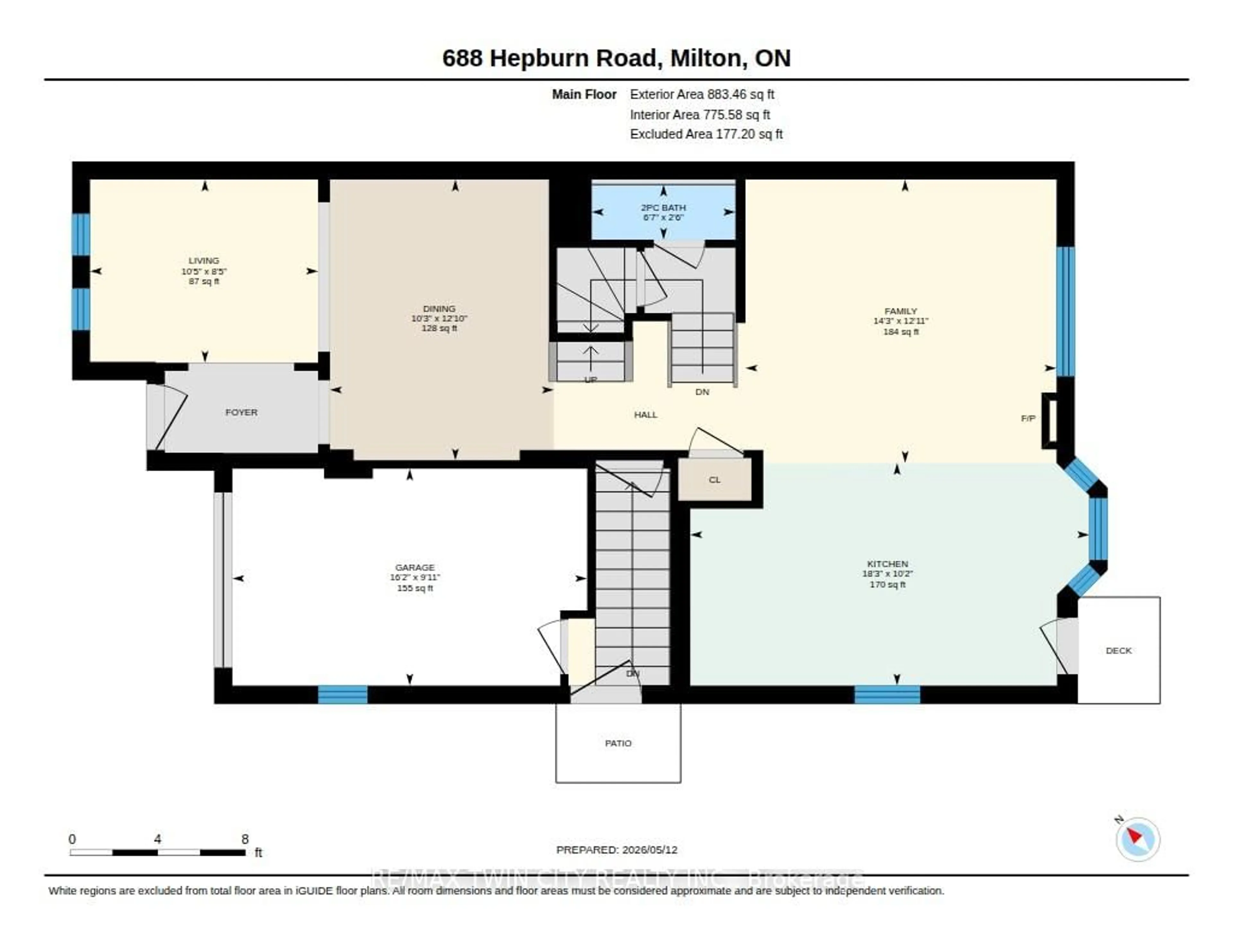 Floor plan for 688 Hepburn Rd, Milton Ontario L9T 0M5