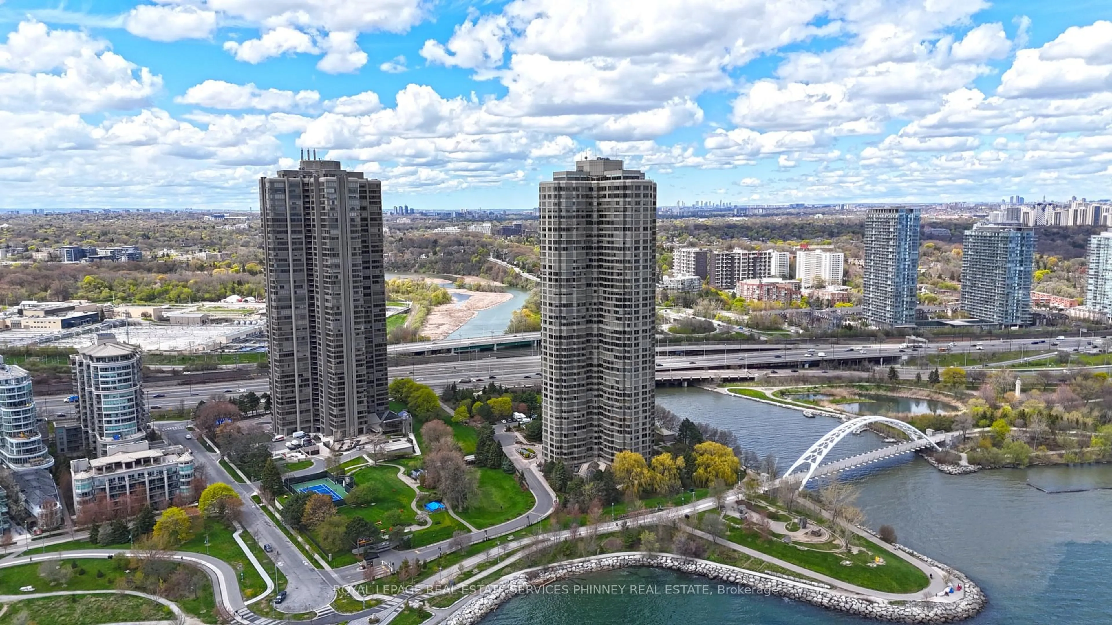 A pic from outside/outdoor area/front of a property/back of a property/a pic from drone, city buildings view from balcony for 2045 Lake Shore Blvd #4107, Toronto Ontario M8V 2Z6