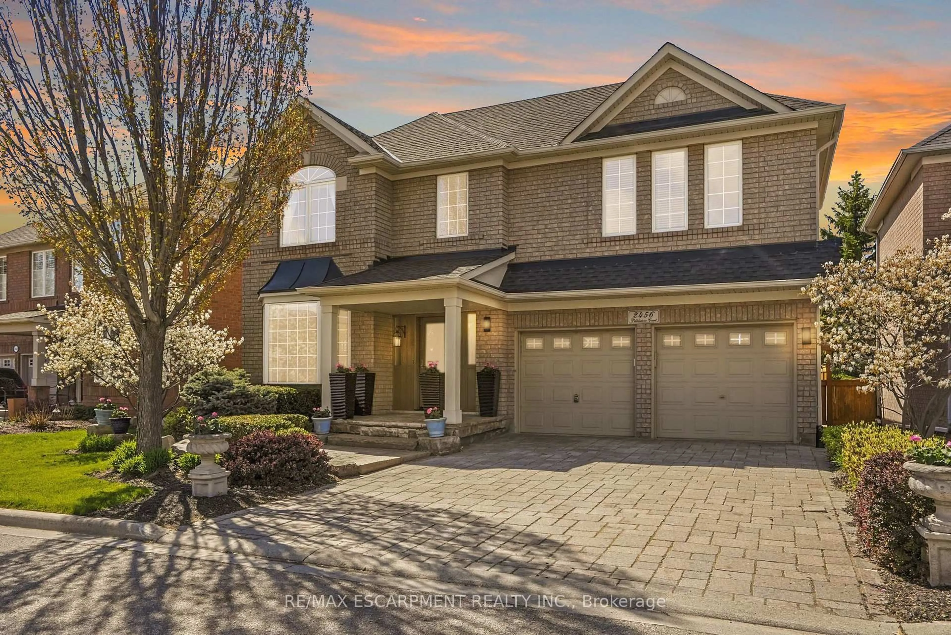 Home with brick exterior material, street for 2456 Pebblestone Crt, Oakville Ontario L6M 4C4