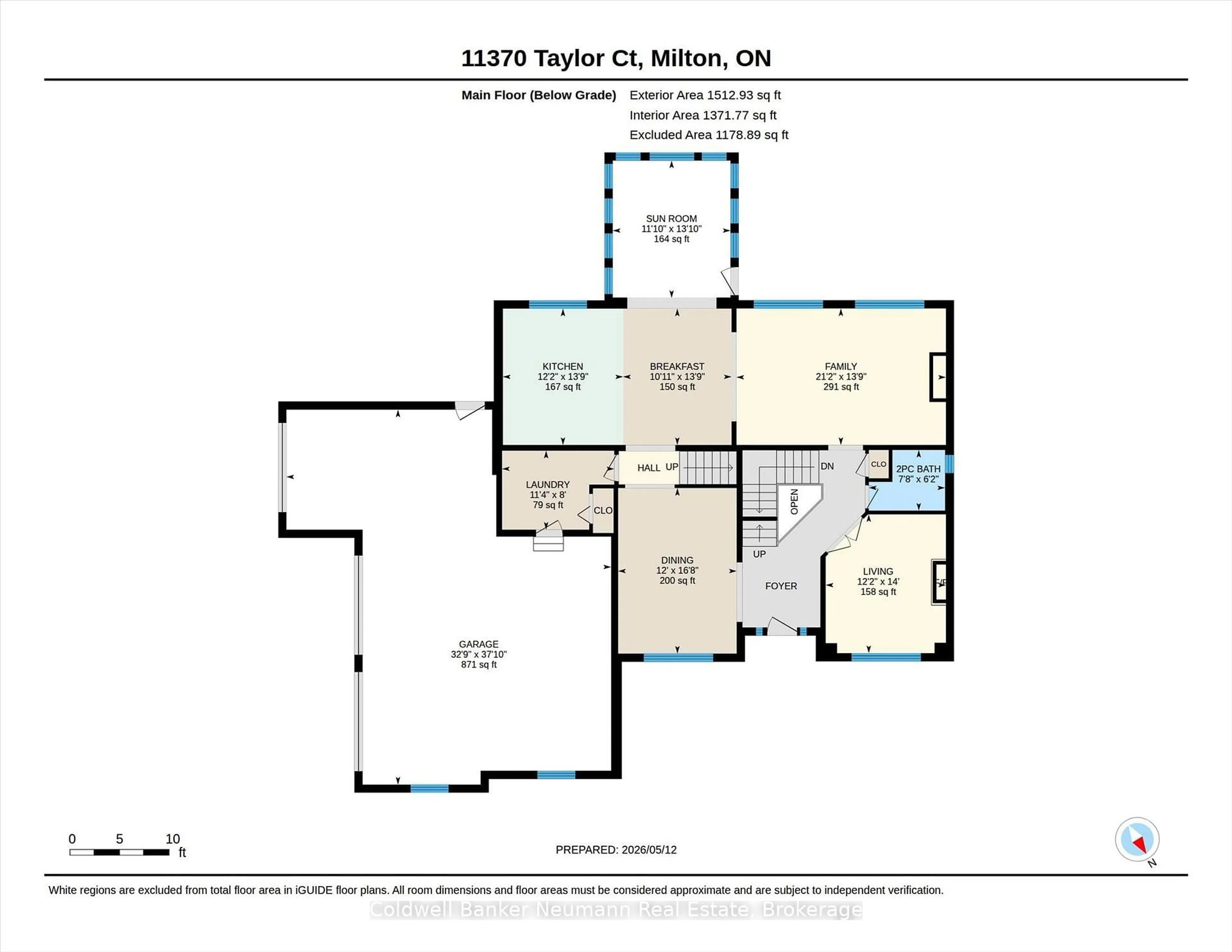 Floor plan for 11370 Taylor Crt, Milton Ontario L0P 1B0